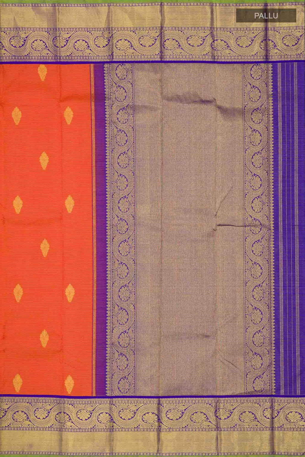 Orange Kanchipuram Silk Saree