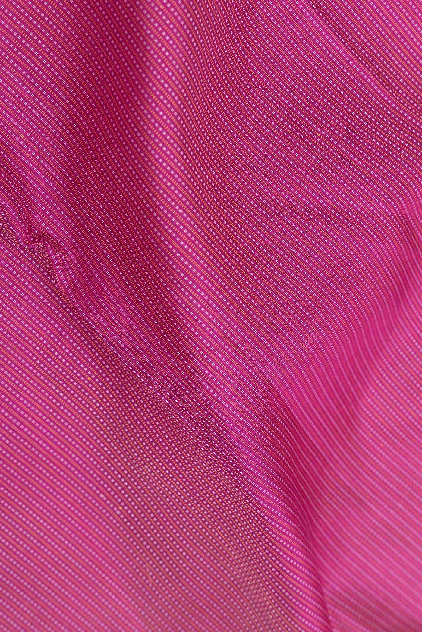 Pure Silk Pure Zari Pink Dual Tone Kanchipuram Saree