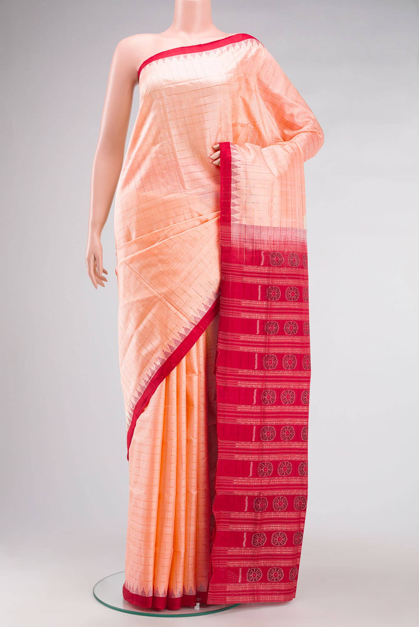 Beige Orissa Silk Saree