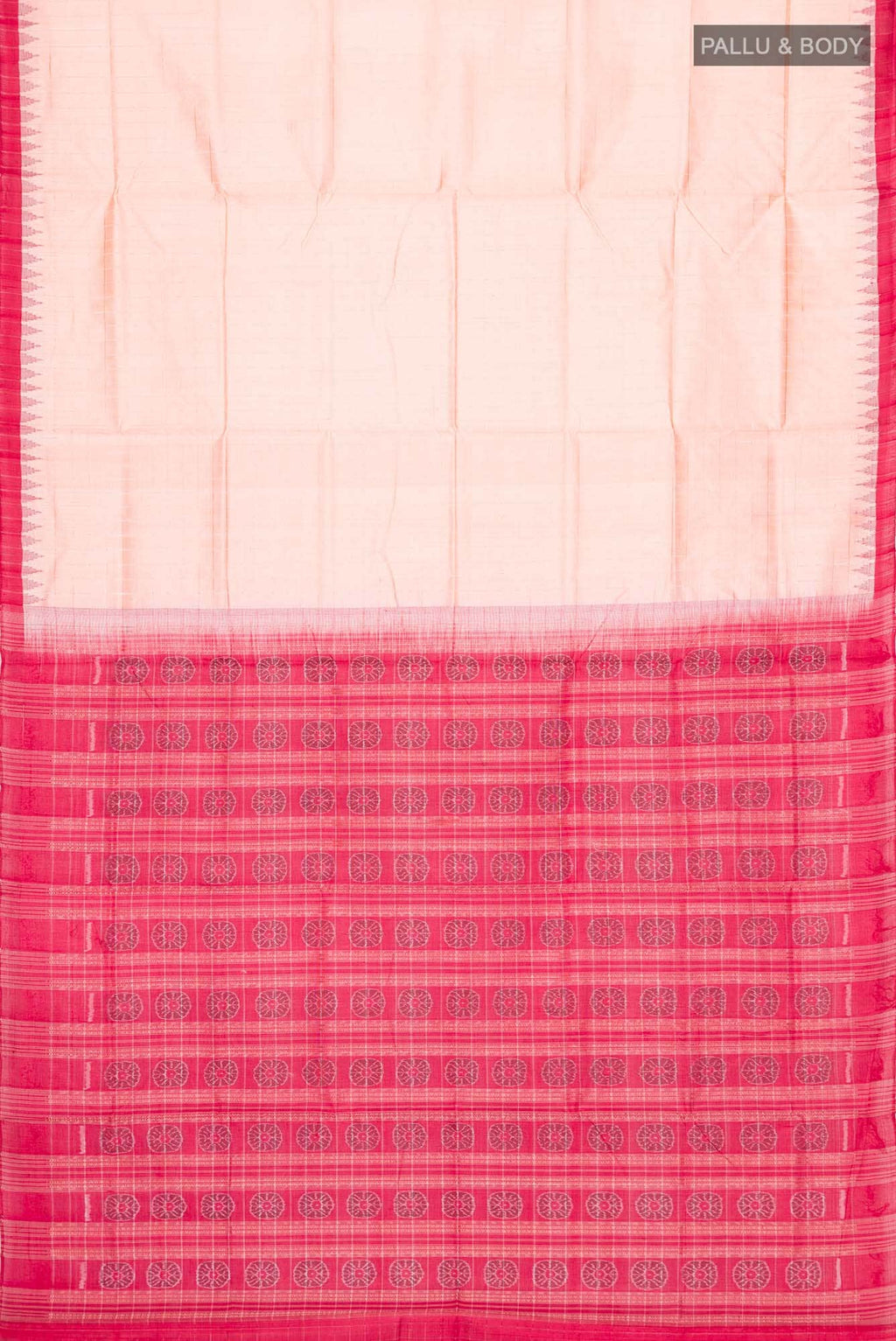 Beige Orissa Silk Saree