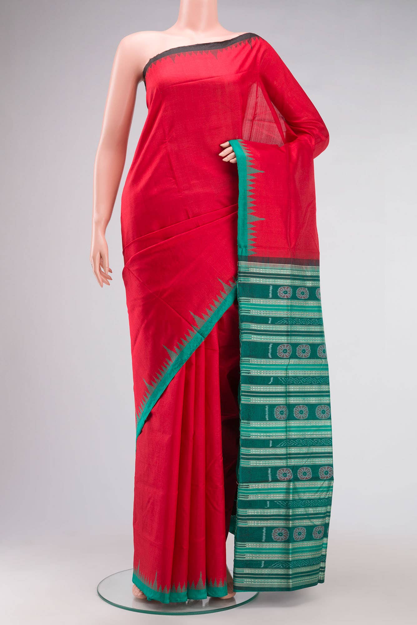 Red Orissa Silk Saree