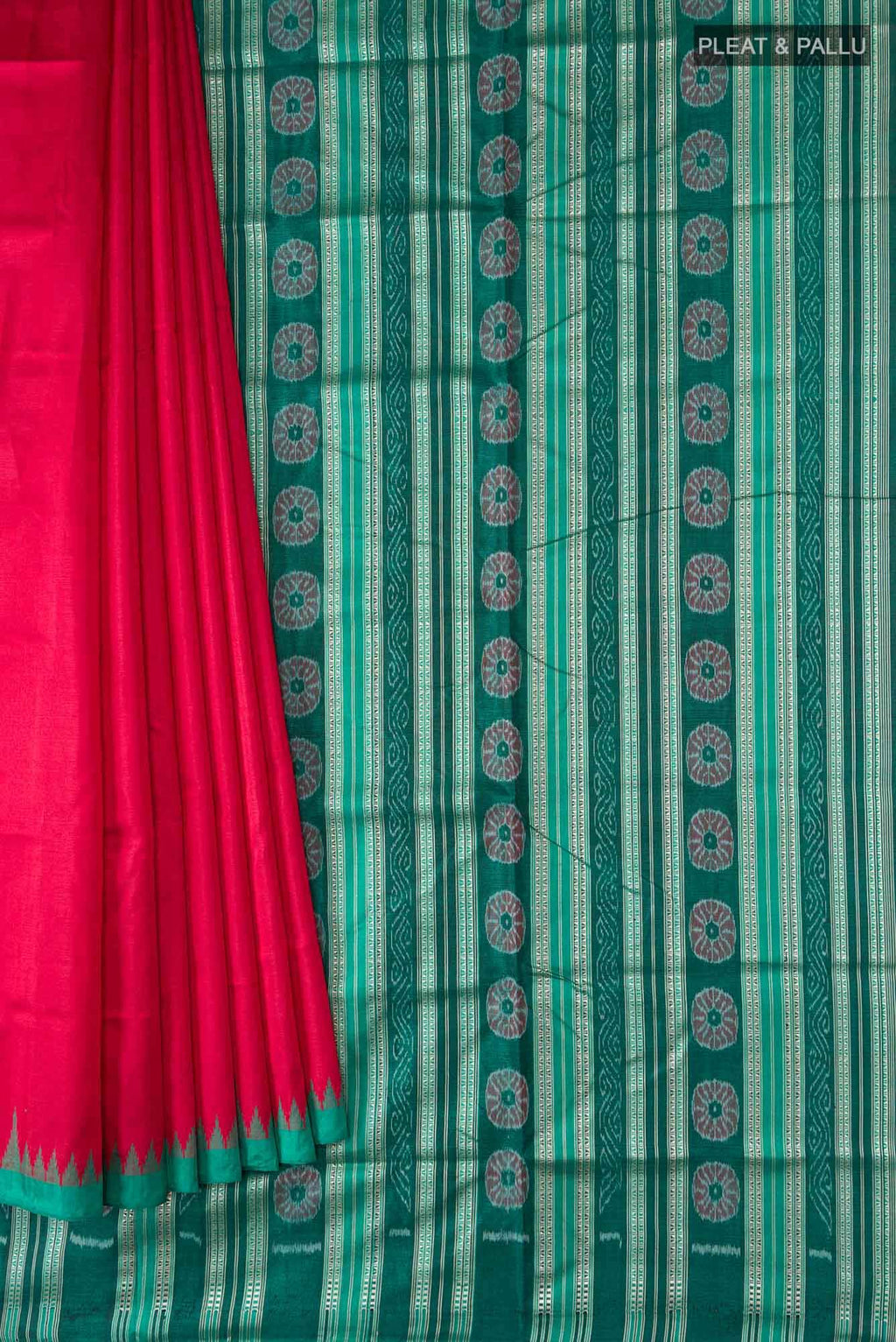 Red Orissa Silk Saree