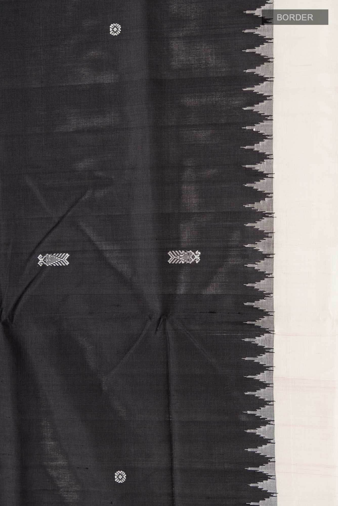 Black Orissa Silk Saree