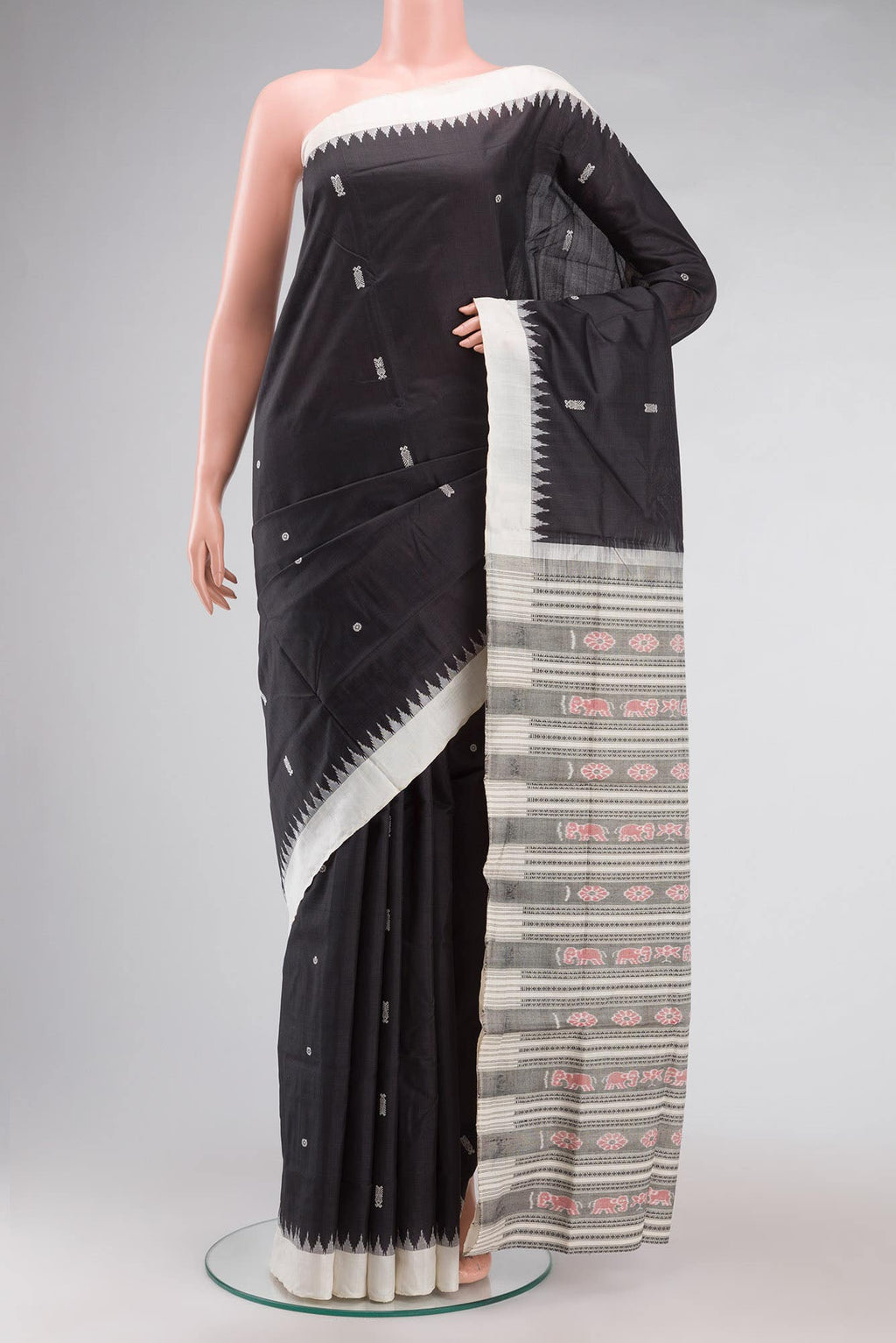 Black Orissa Silk Saree