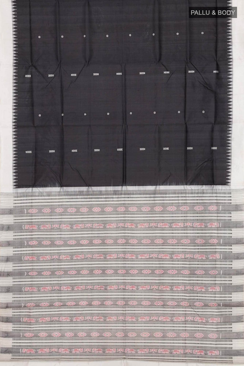 Black Orissa Silk Saree