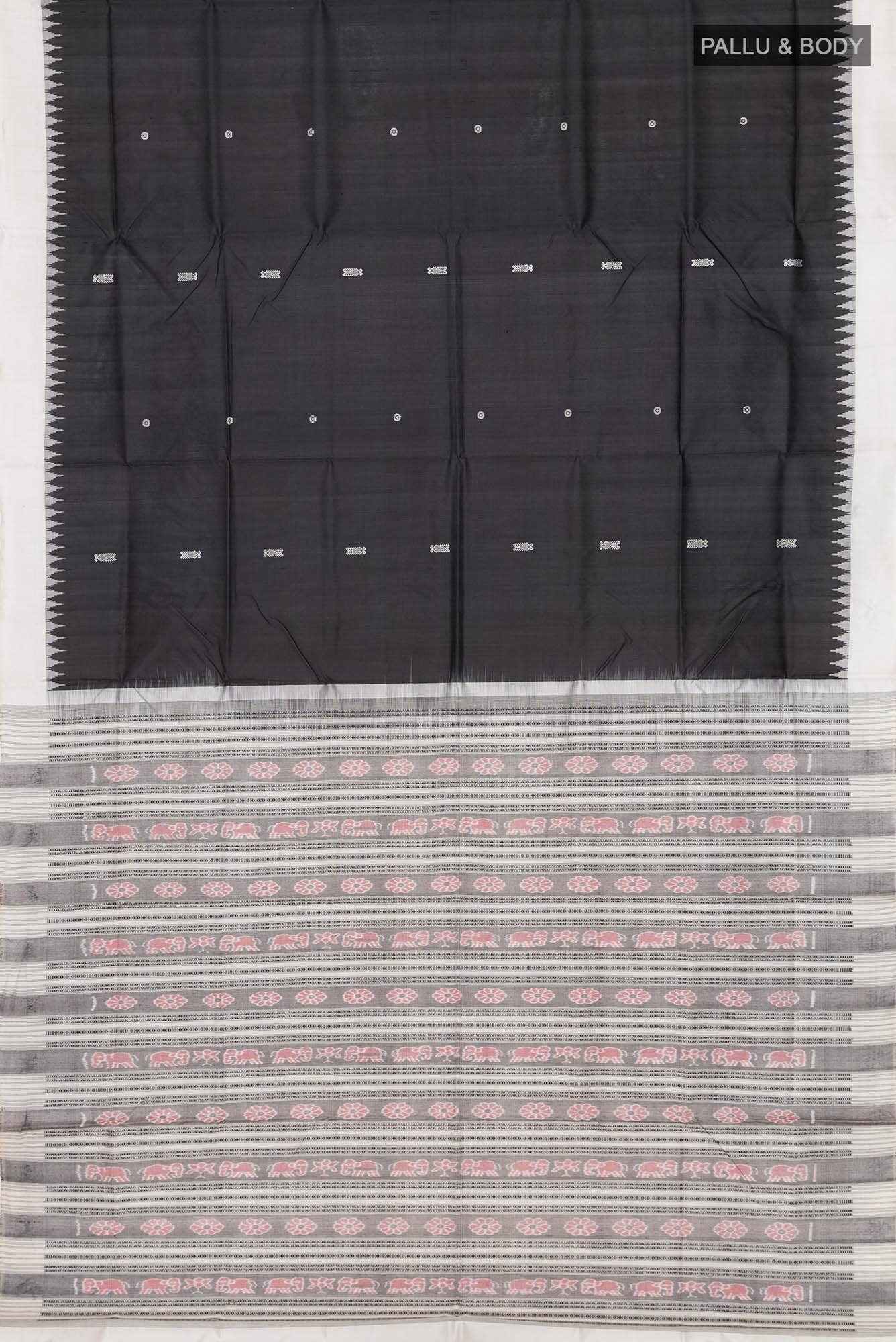 Black Orissa Silk Saree
