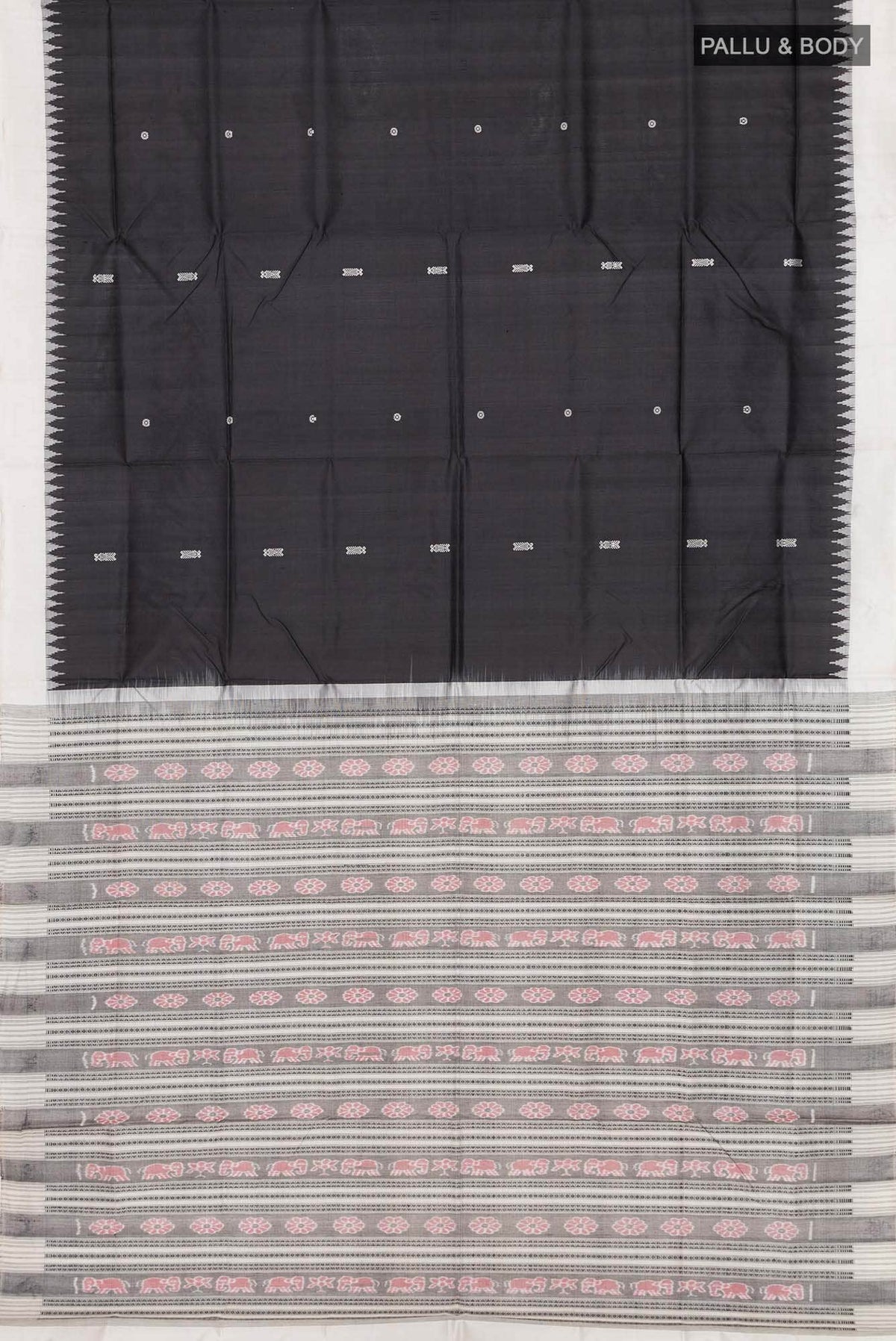 Black Orissa Silk Saree