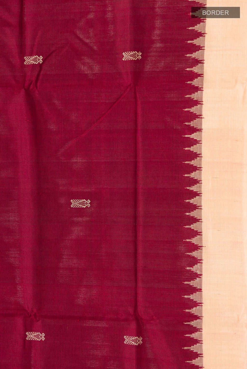 Maroon Orissa Silk Saree
