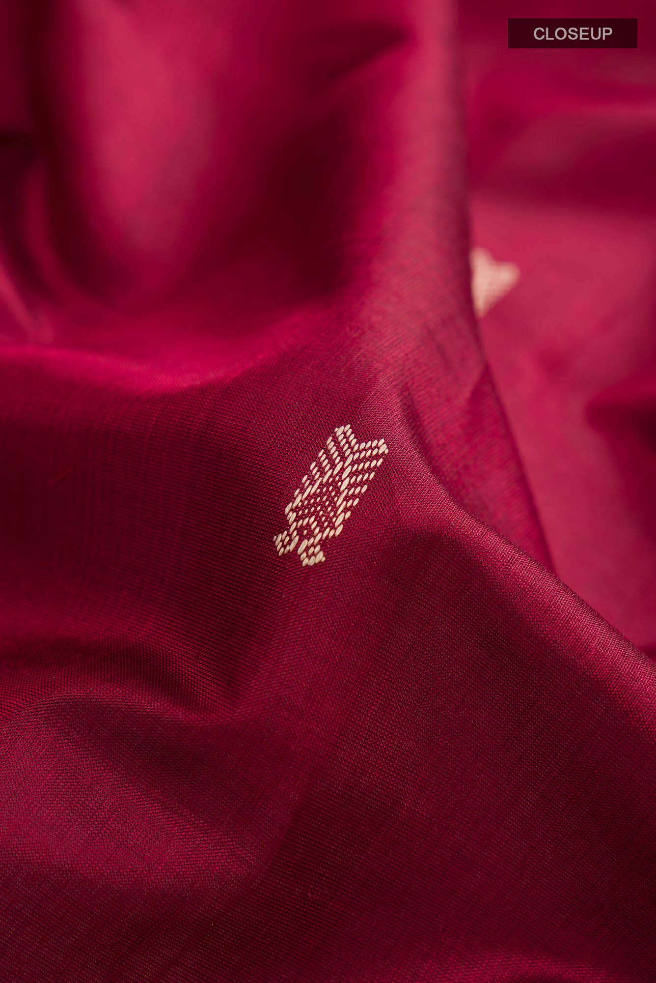 Maroon Orissa Silk Saree