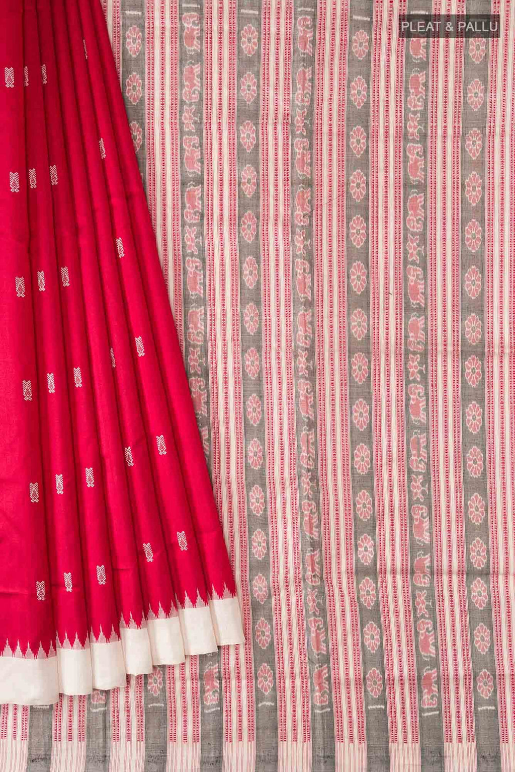 Red Orissa Silk Saree