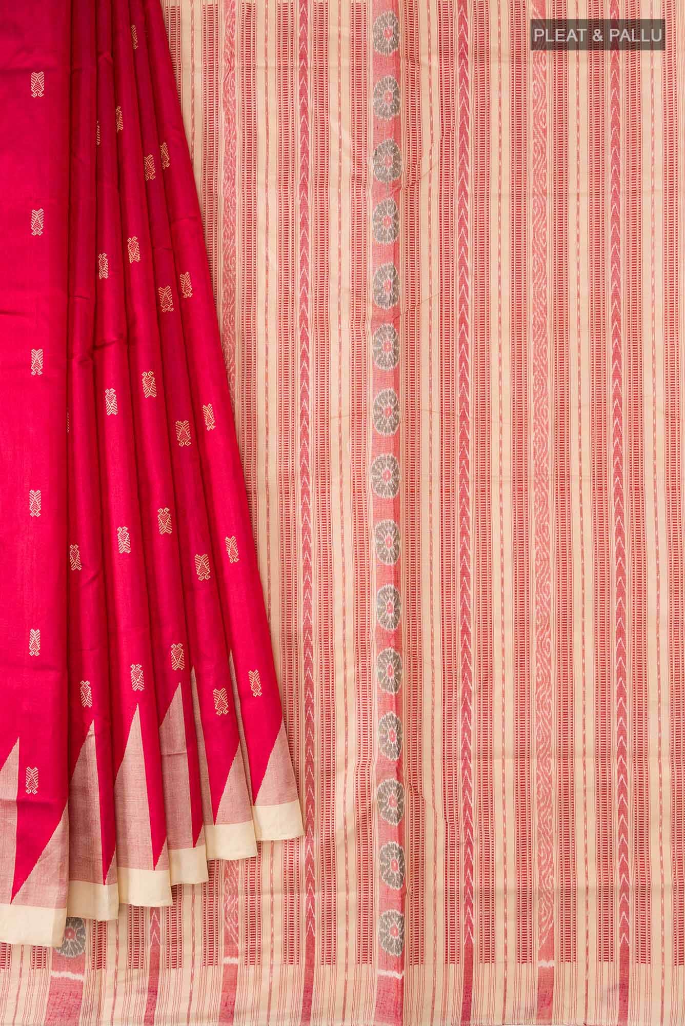 Red Orissa Silk Saree