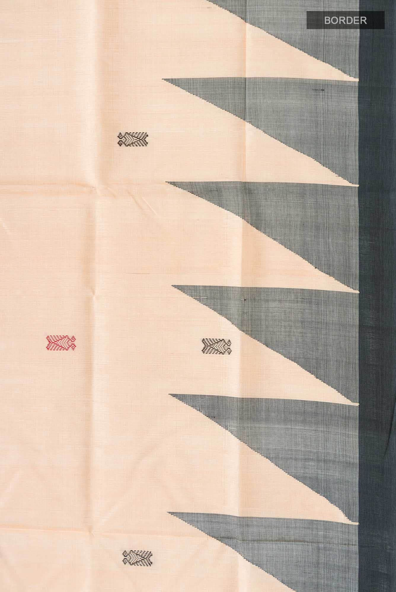Beige Orissa Silk Saree
