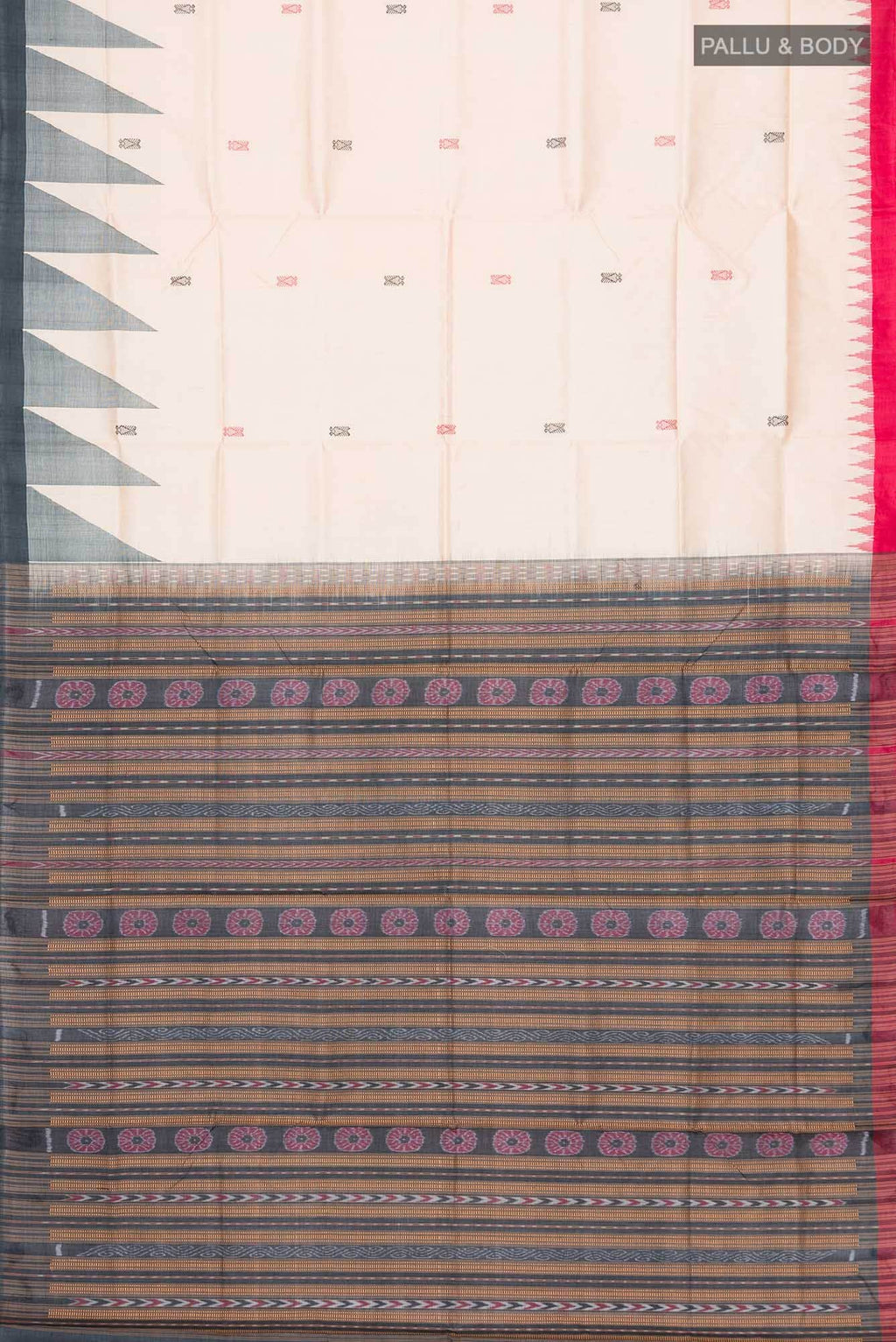 Beige Orissa Silk Saree