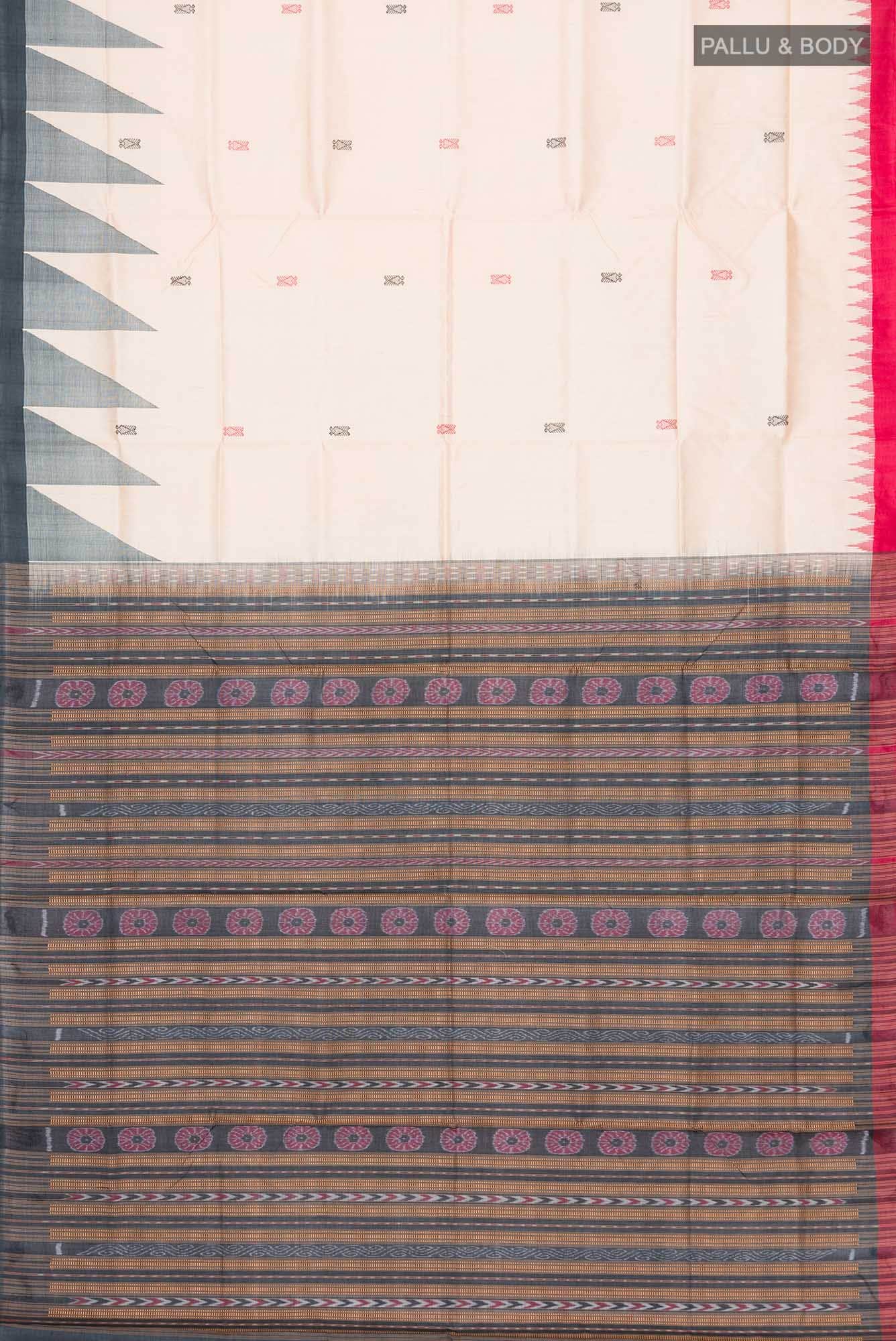Beige Orissa Silk Saree