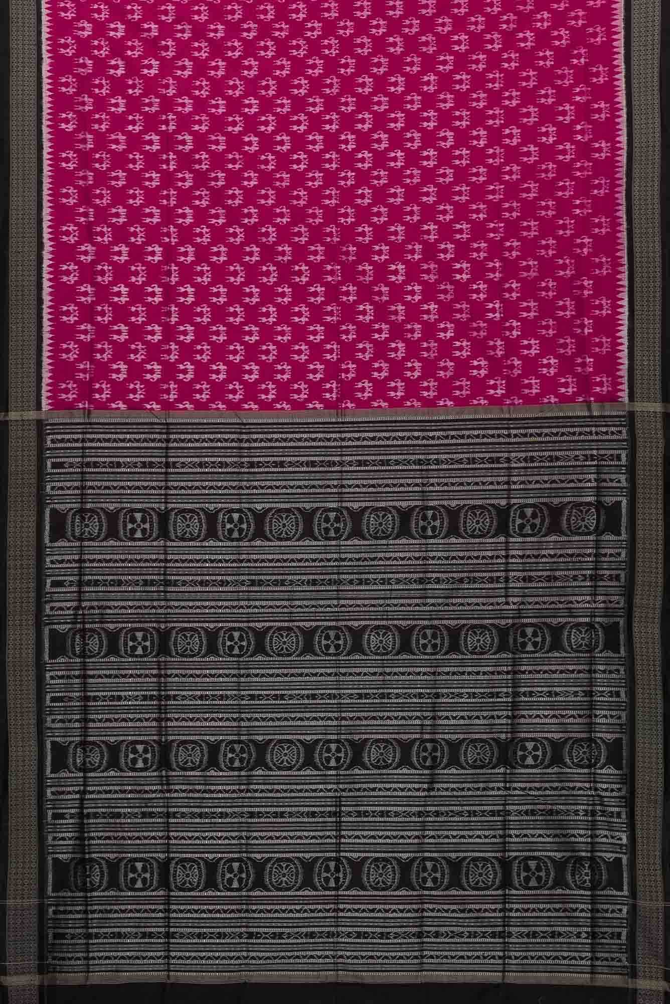 Imperial Pink Dual Tone Double Ikat Saree