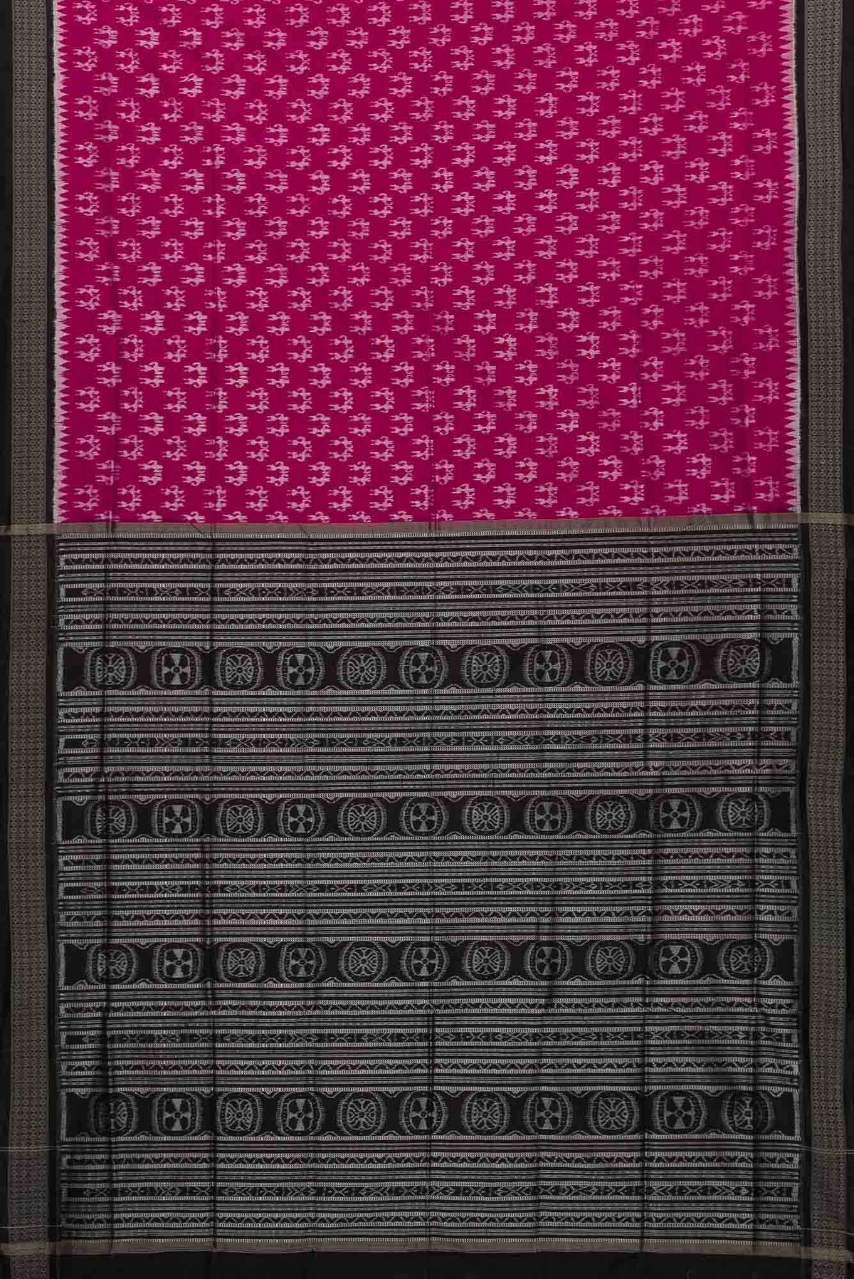 Imperial Pink Dual Tone Double Ikat Saree