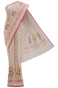 Pure Silk Pure Zari Rose pink Dual Tone Banarasi Cotton Saree