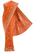 Orange Dual Tone Banarasi Silk Saree