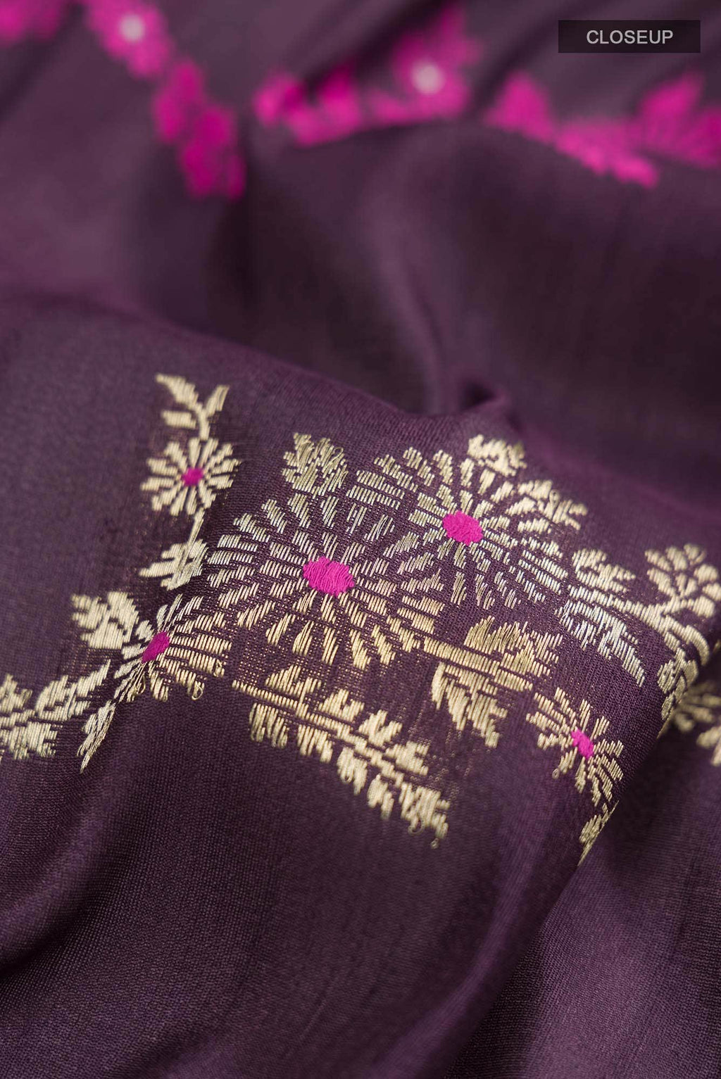 Purple Banarasi Silk Saree