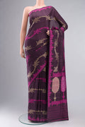 Purple Banarasi Silk Saree