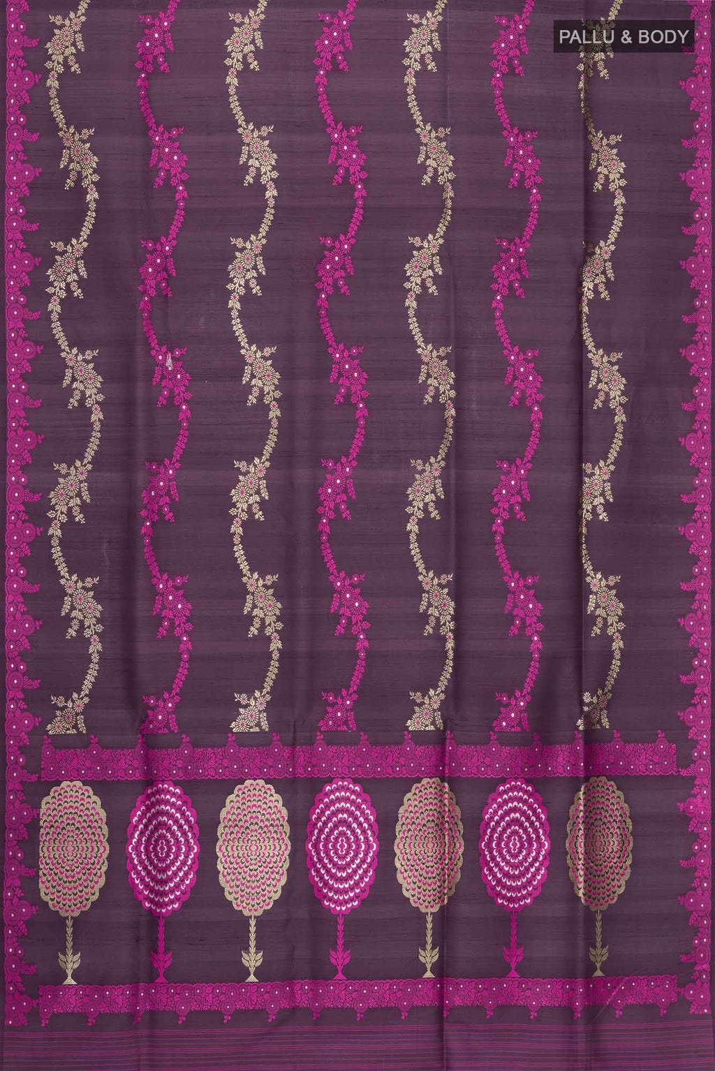 Purple Banarasi Silk Saree