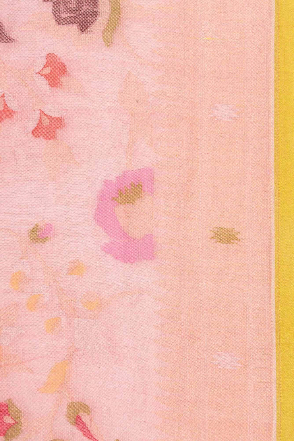 Pure Silk Pure Zari Peach Dual Tone Linen Saree