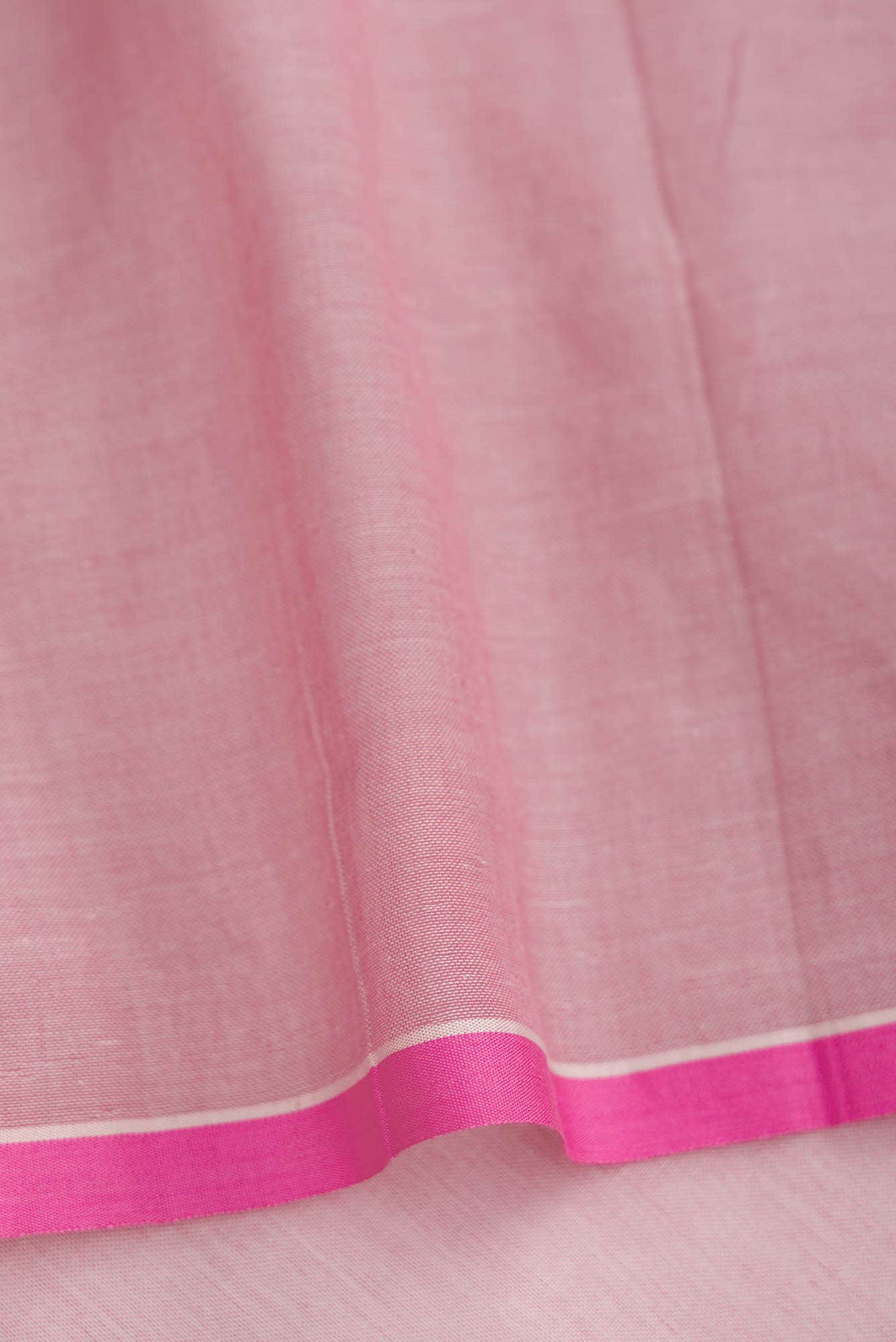 Pure Silk Pure Zari Pink Dual Tone Banarasi Cotton Saree