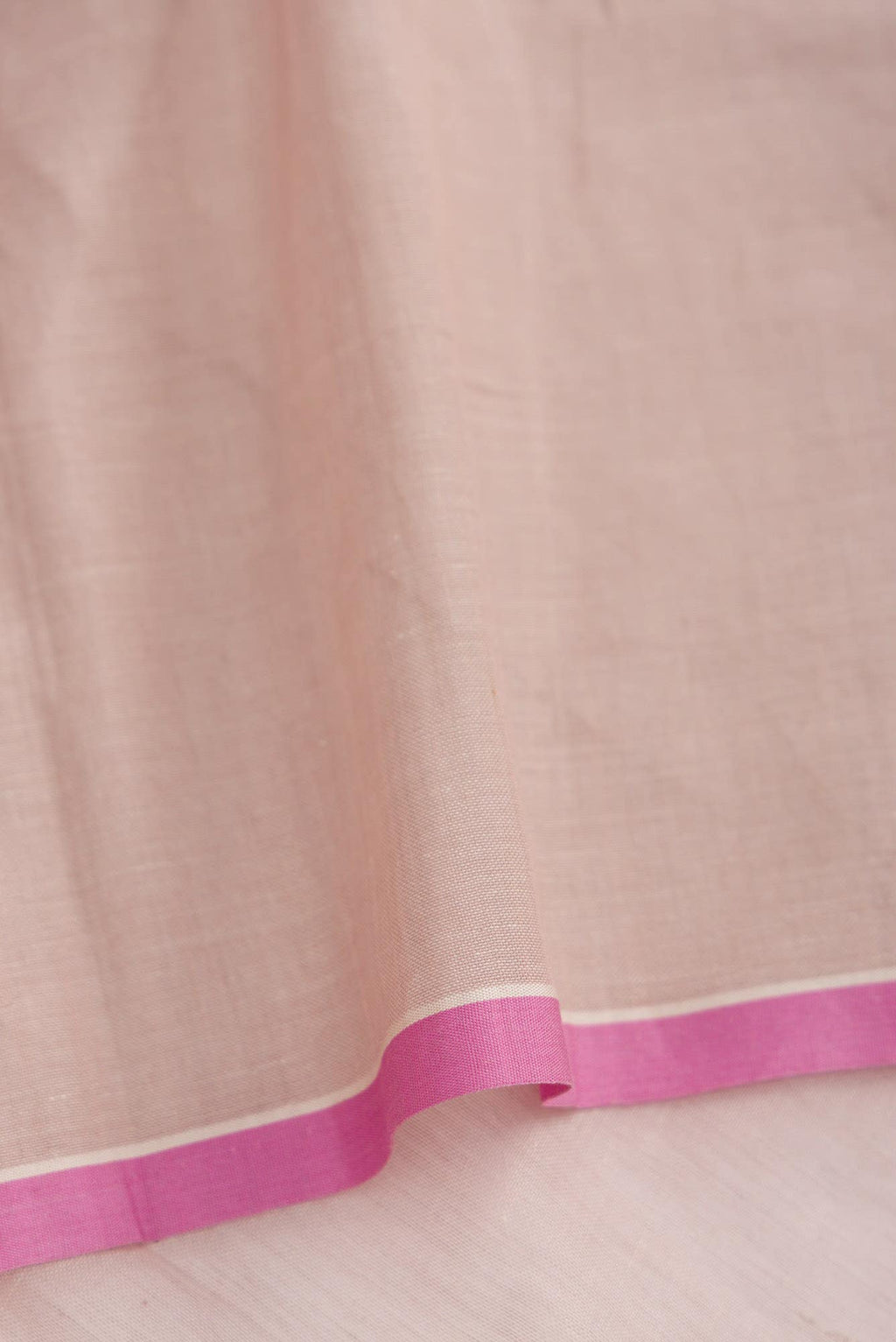 Pure Silk Pure Zari Rose pink Dual Tone Banarasi Cotton Saree