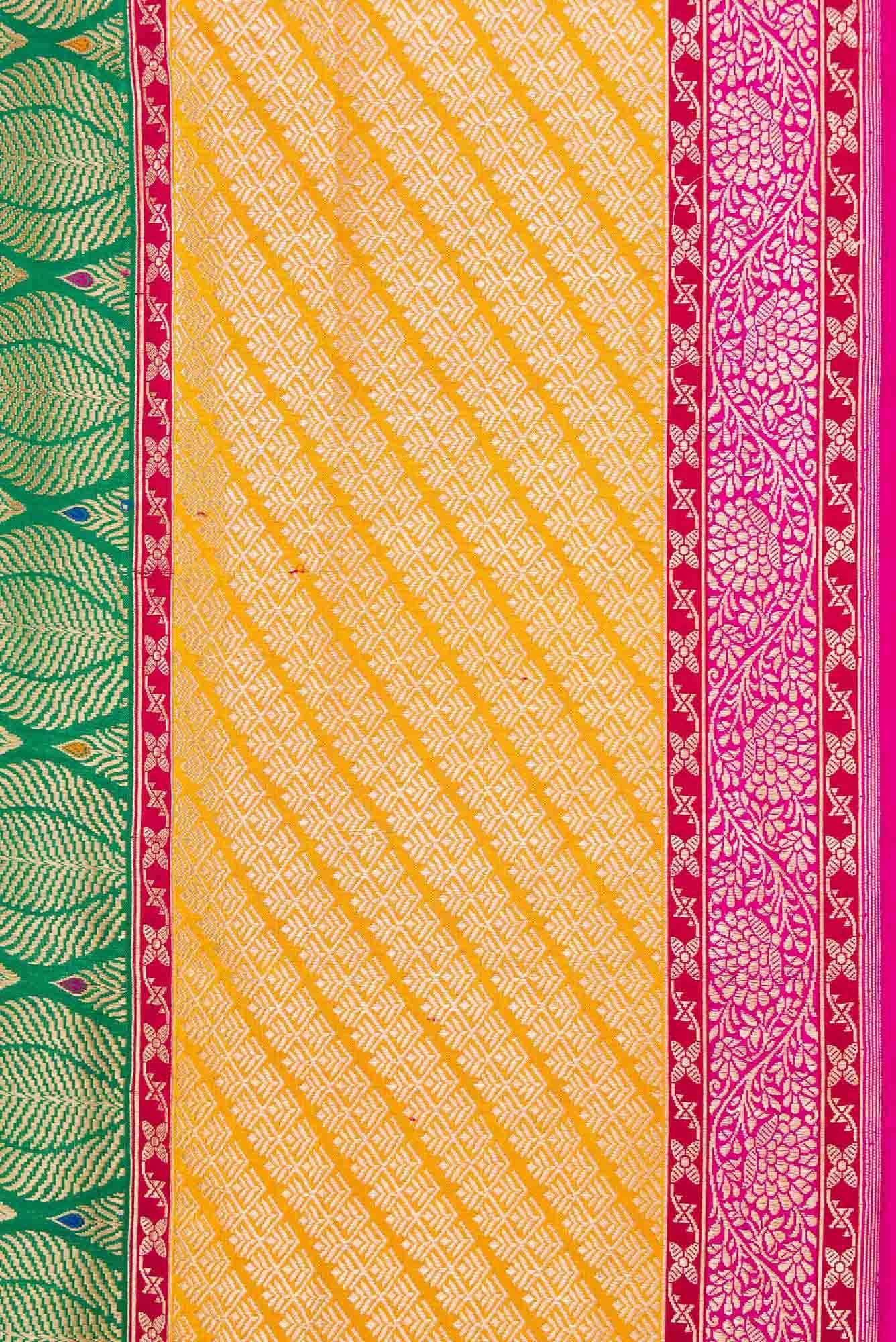Green Dual Tone Banarasi Silk Saree