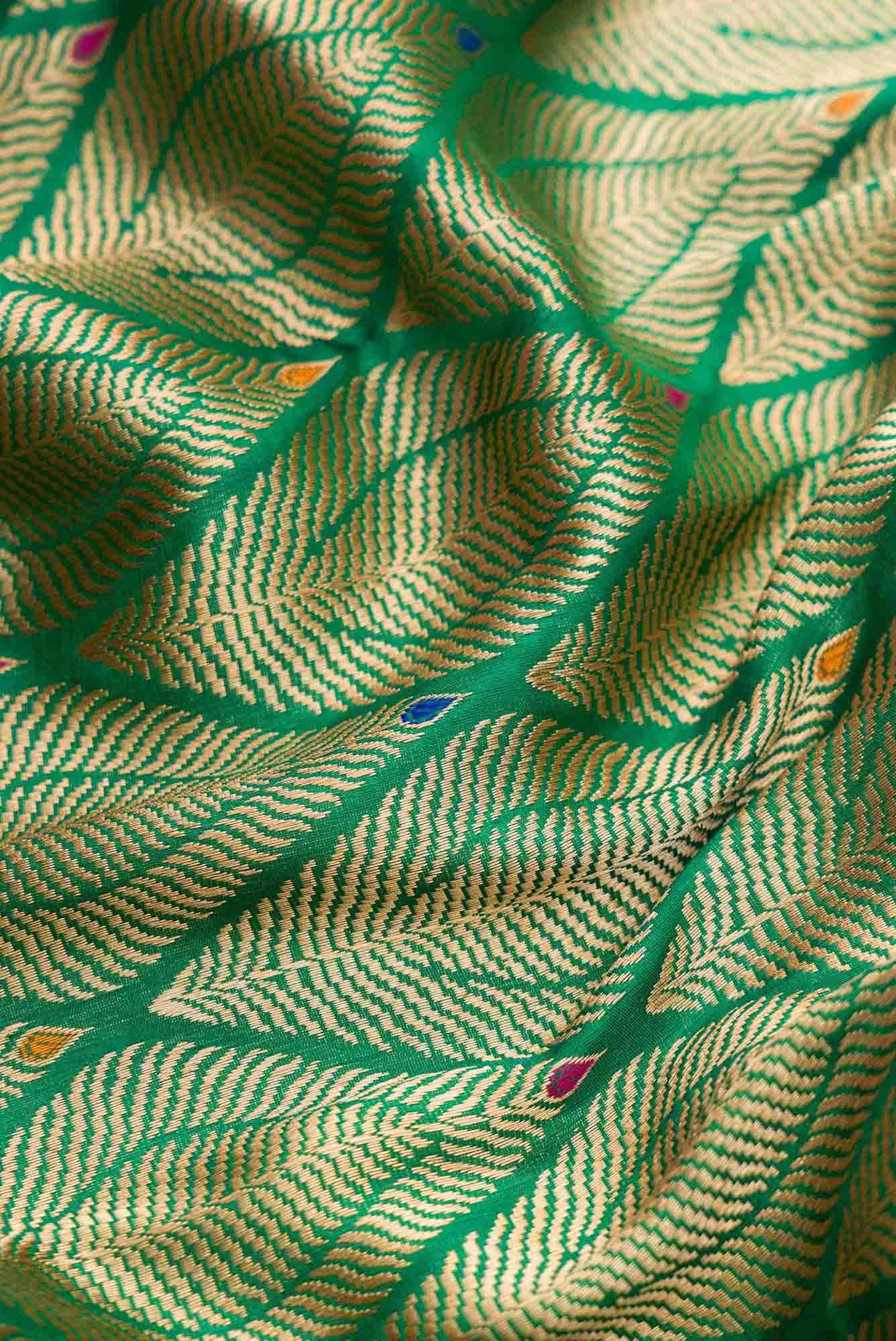 Green Dual Tone Banarasi Silk Saree