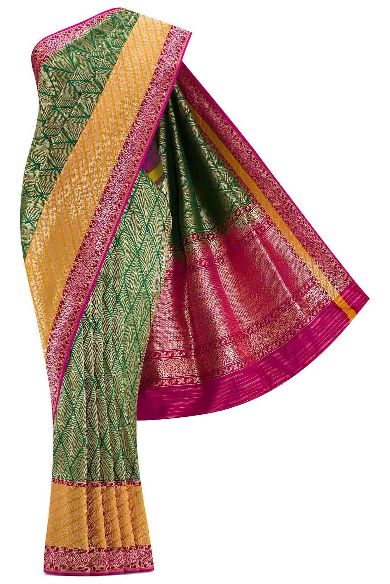 Green Dual Tone Banarasi Silk Saree
