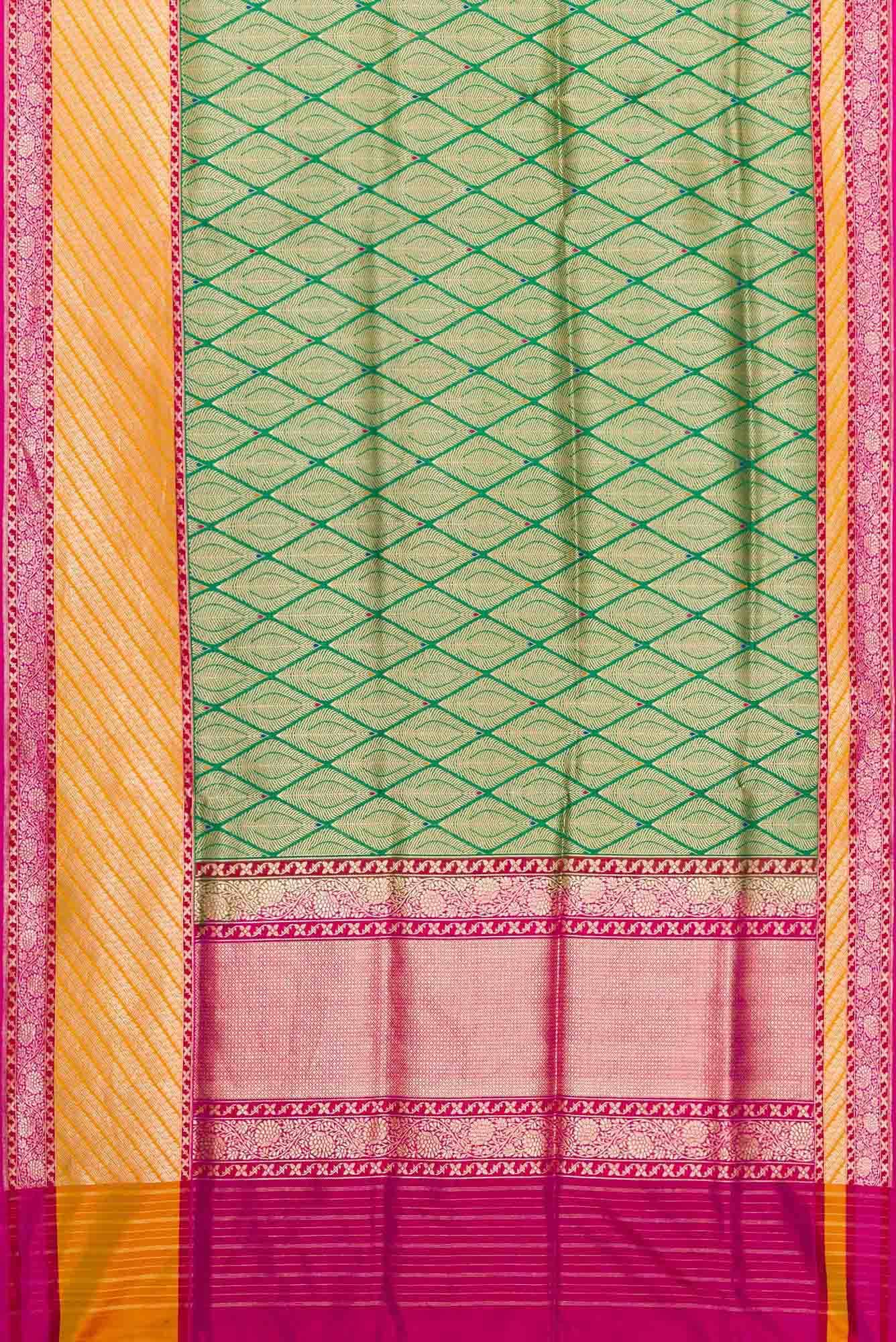 Green Dual Tone Banarasi Silk Saree