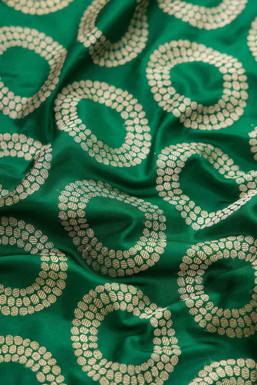 Pure Silk Pure Zari Green Dual Tone Banarasi Saree