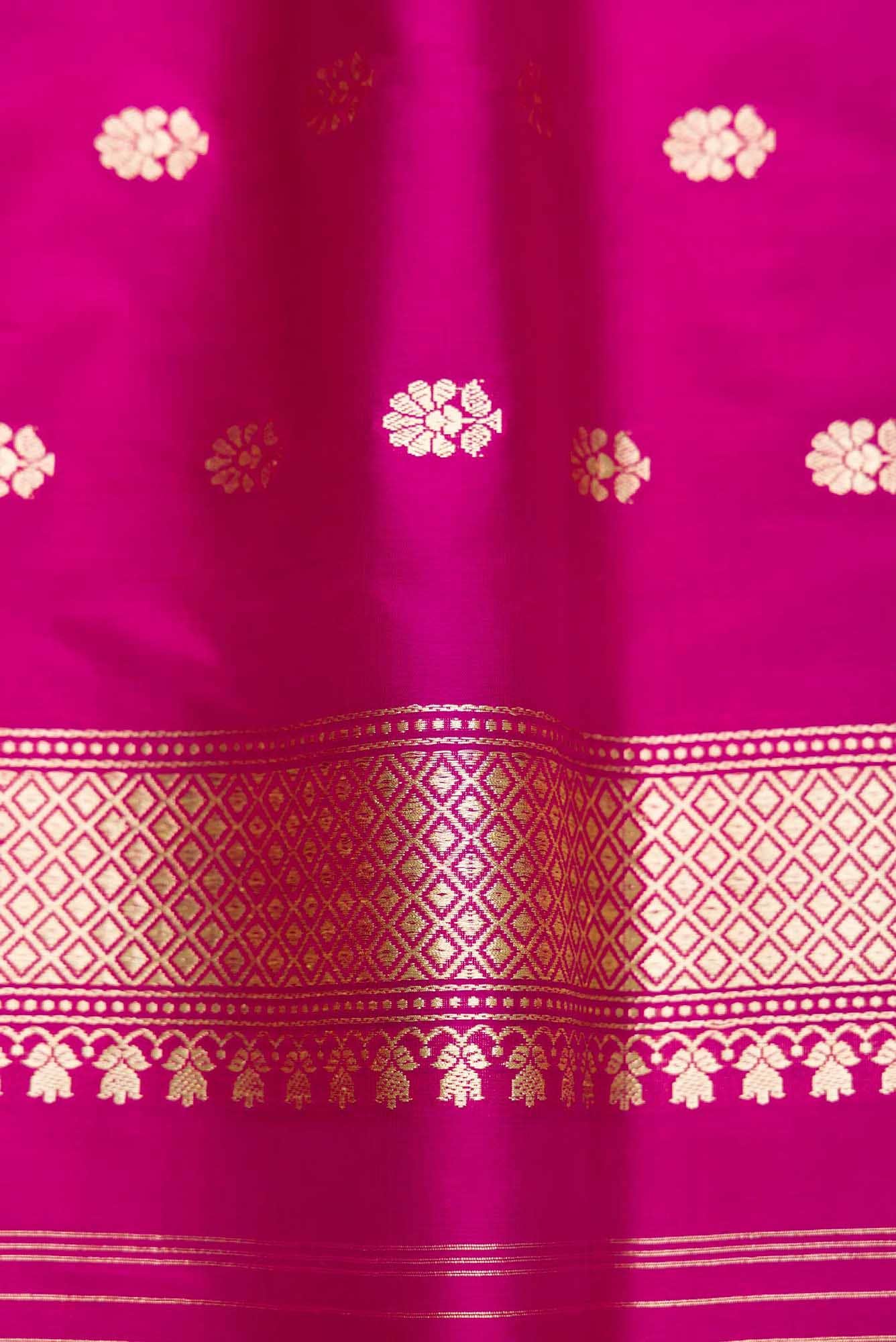 Pink Dual Tone Banarasi Silk Saree