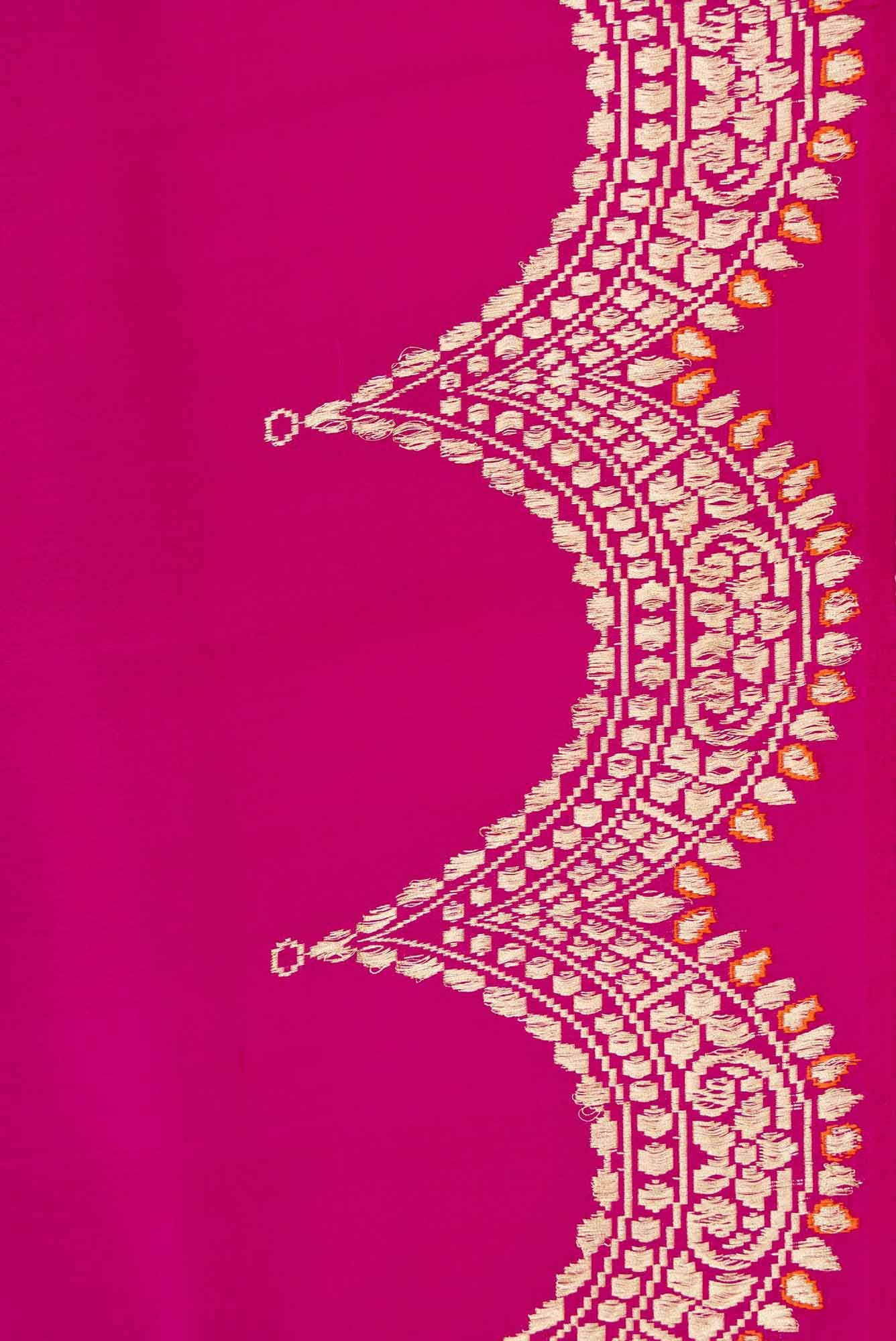 Pink Dual Tone Banarasi Silk Saree