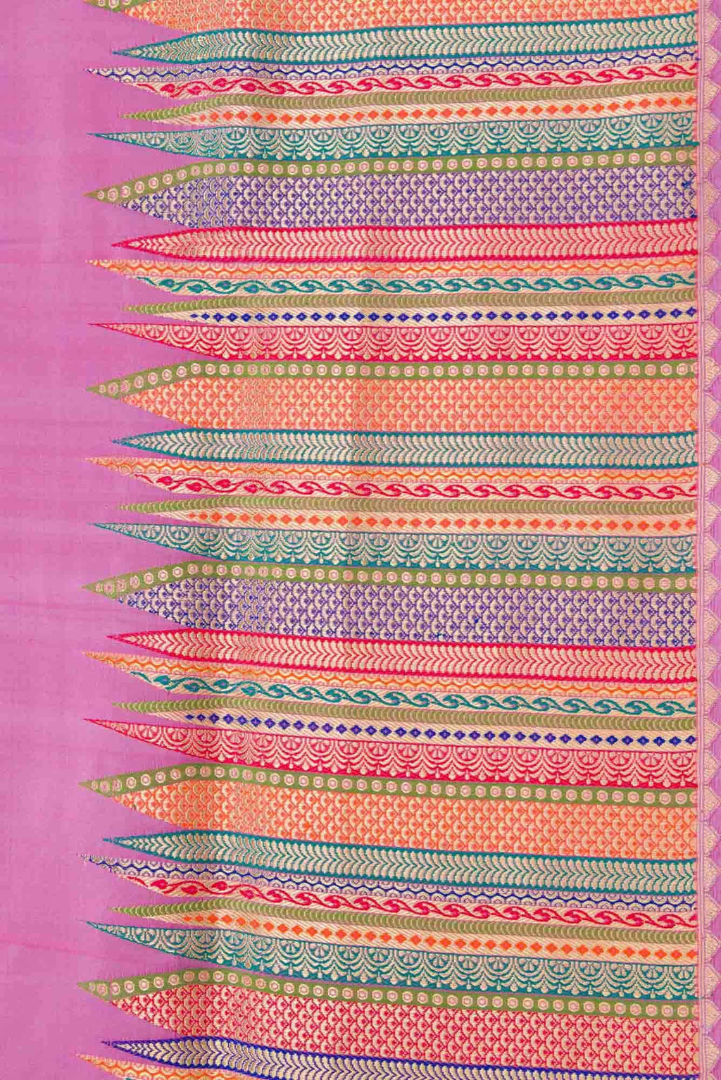 Pure Silk Pure Zari Pink Dual Tone Banarasi Saree