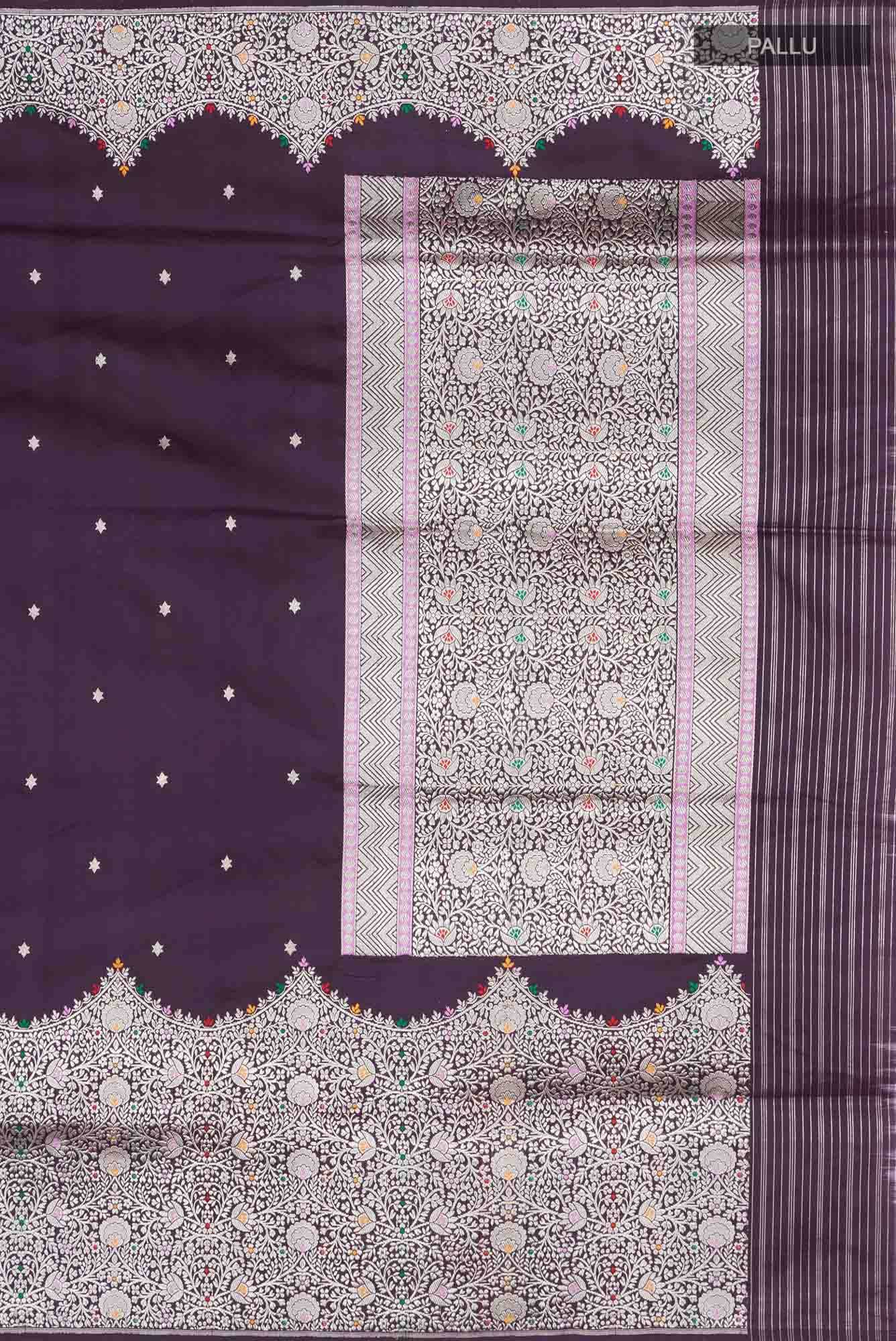 Brown Banarasi Silk Saree