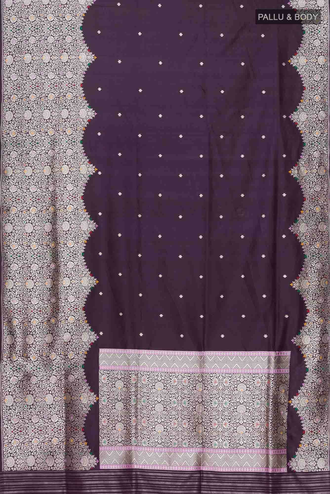 Brown Banarasi Silk Saree