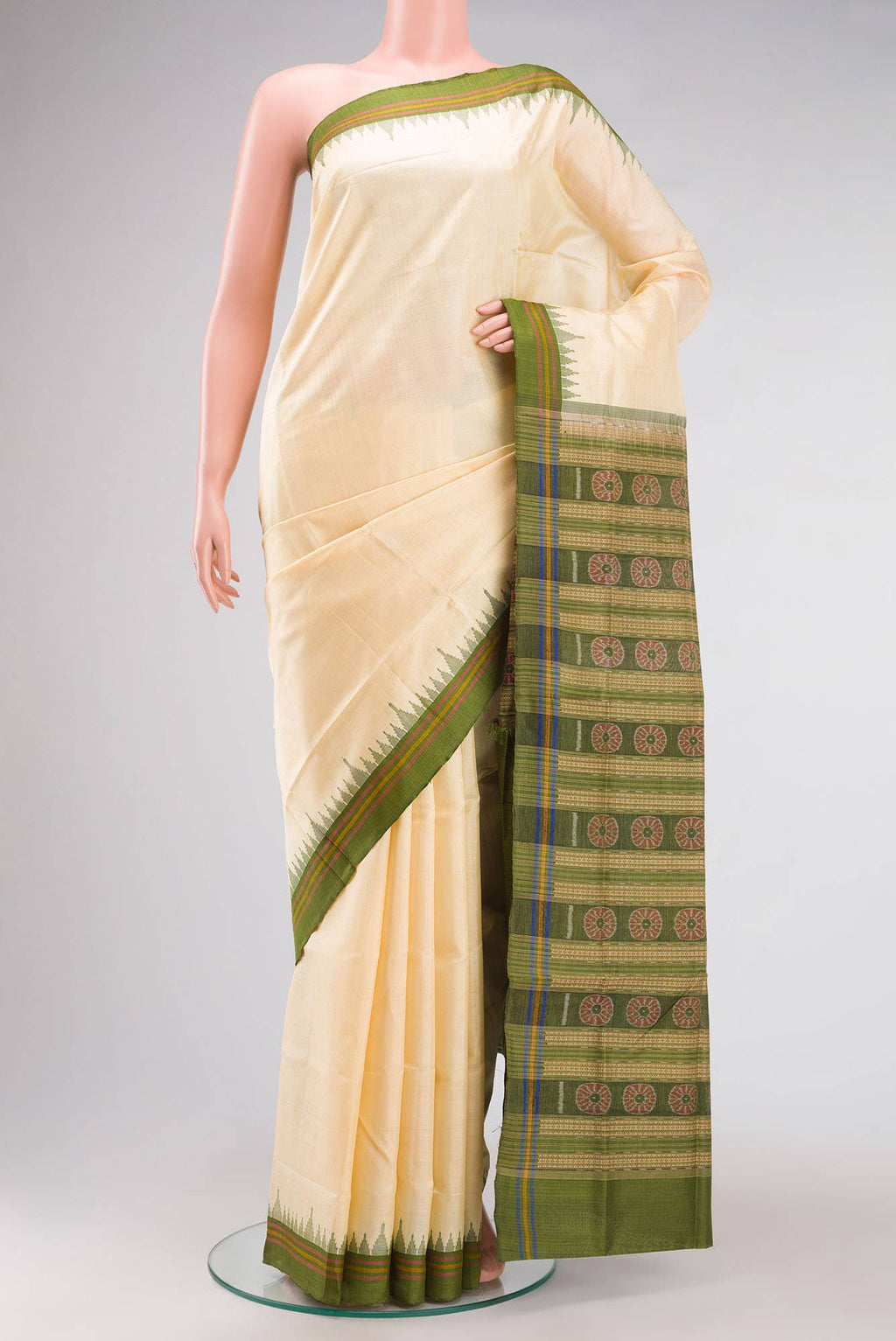 Yellow Orissa Silk Saree