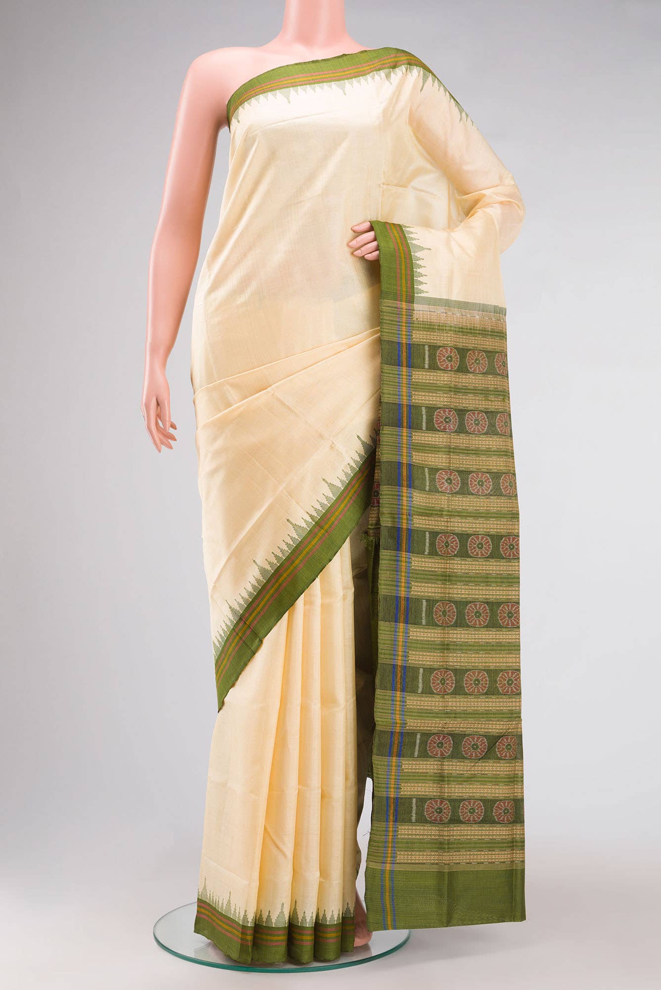 Yellow Orissa Silk Saree