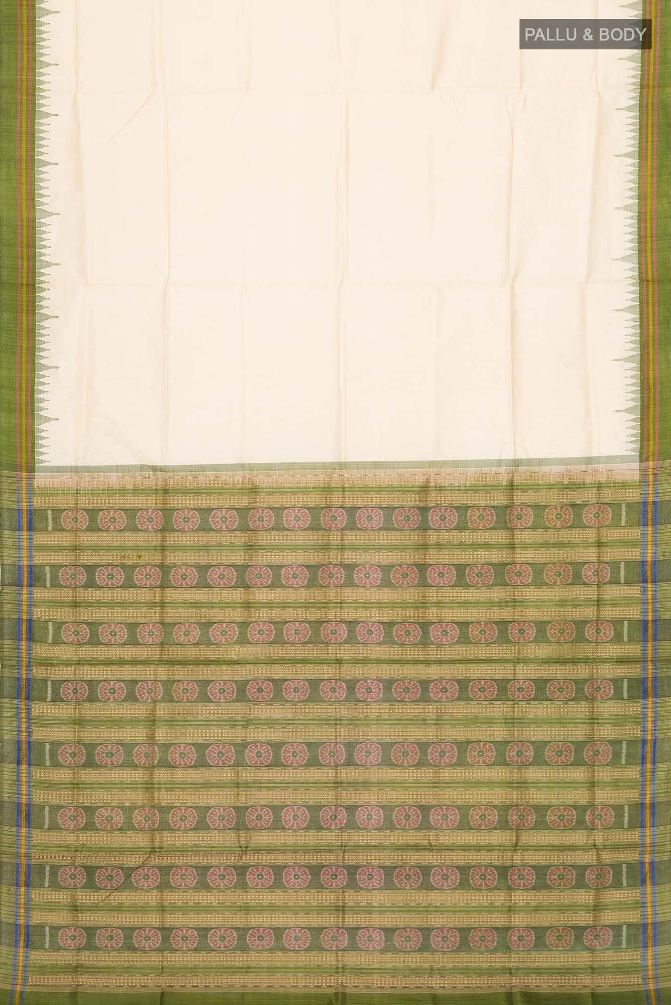 Yellow Orissa Silk Saree