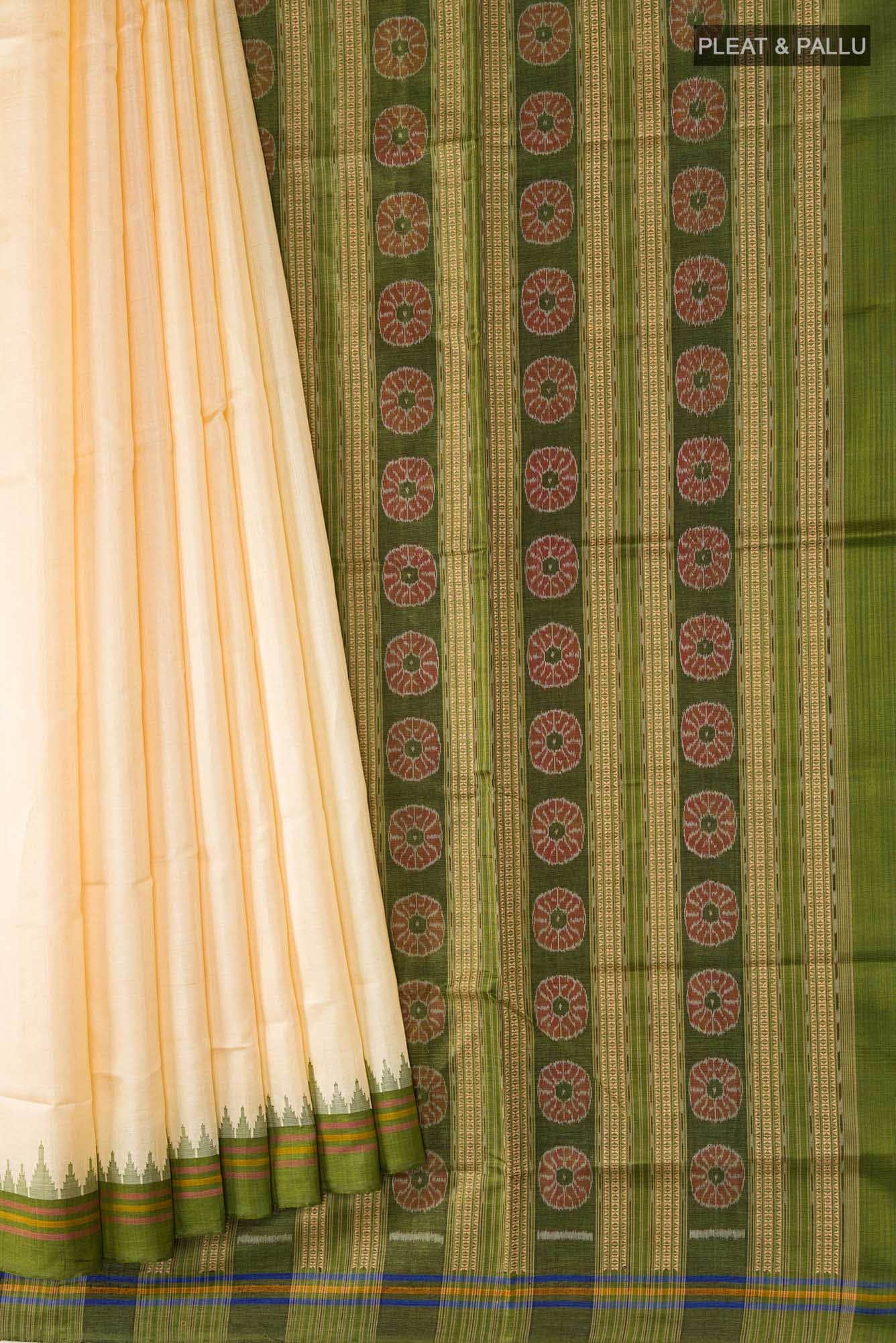 Yellow Orissa Silk Saree