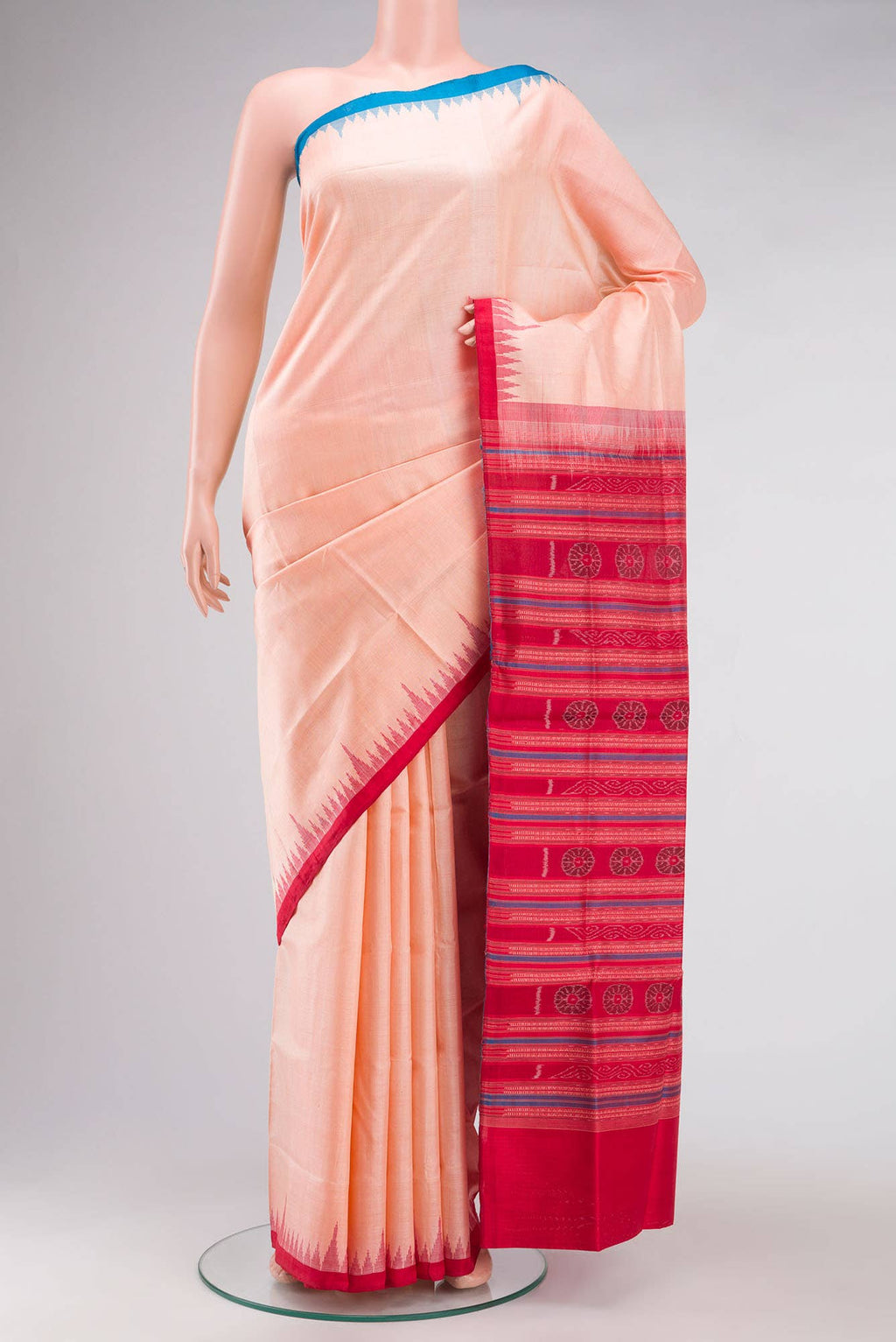 Beige Orissa Silk Saree