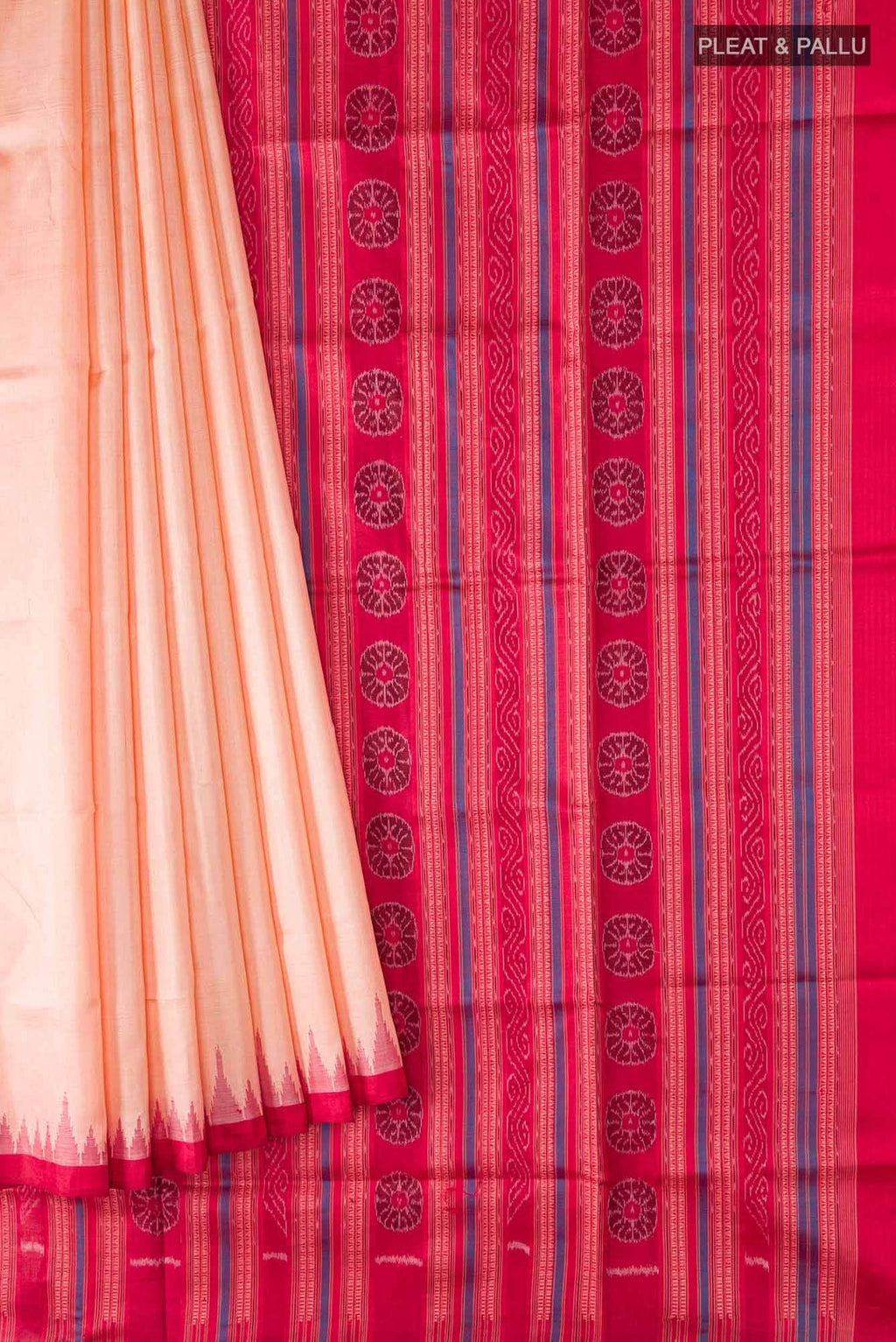 Beige Orissa Silk Saree