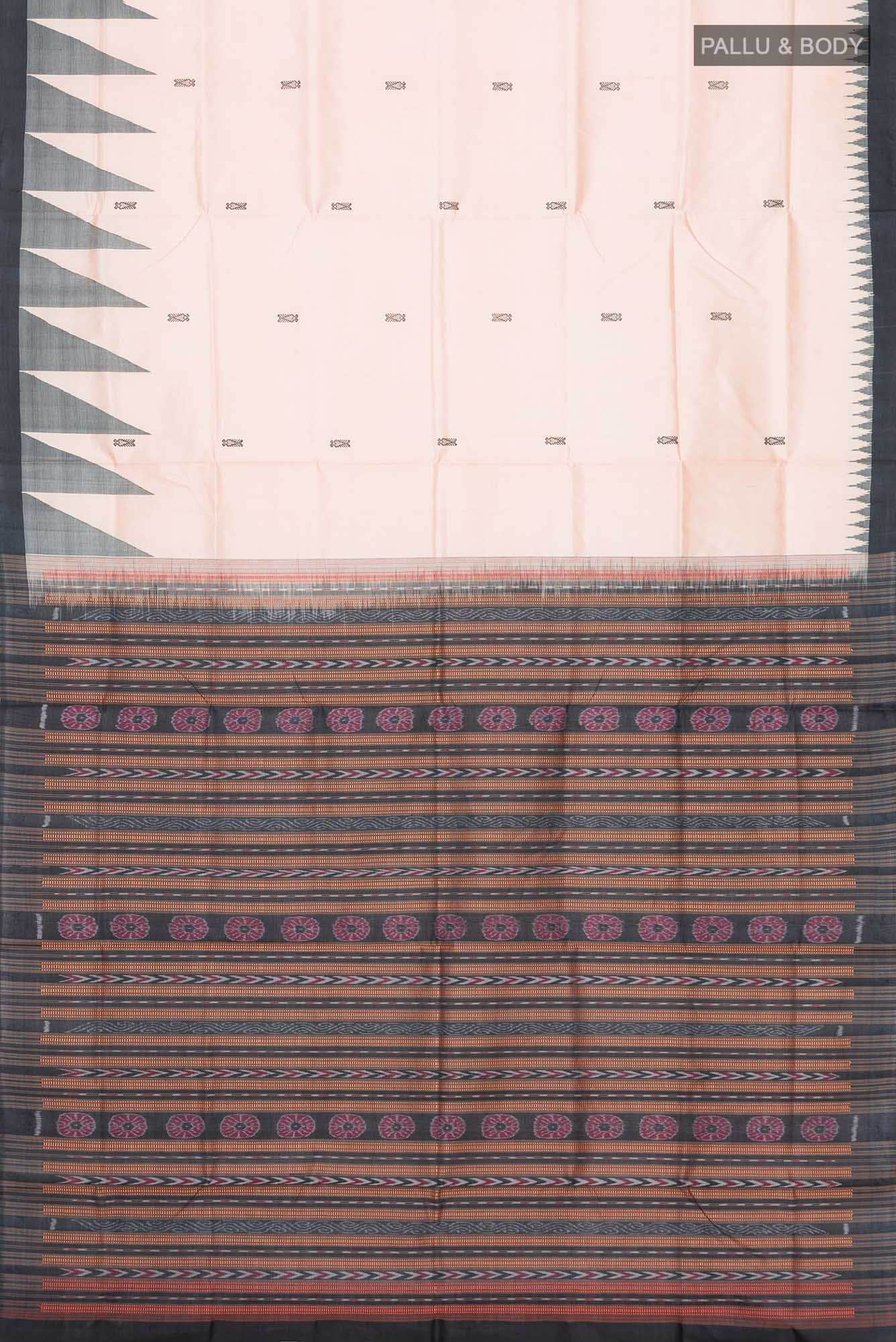 Beige Orissa Silk Saree