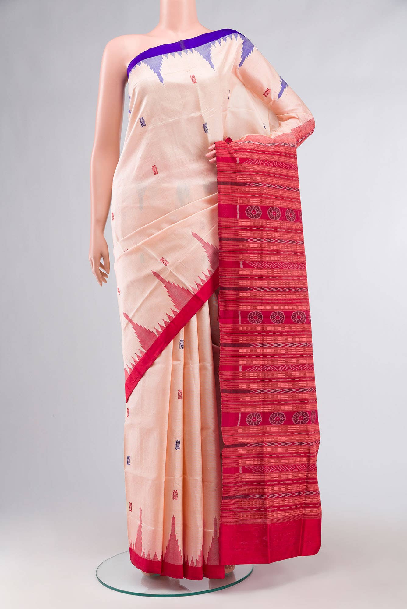 Beige Orissa Silk Saree
