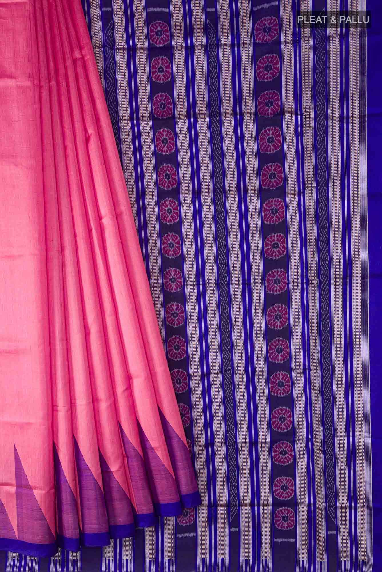 Pink Orissa Silk Saree