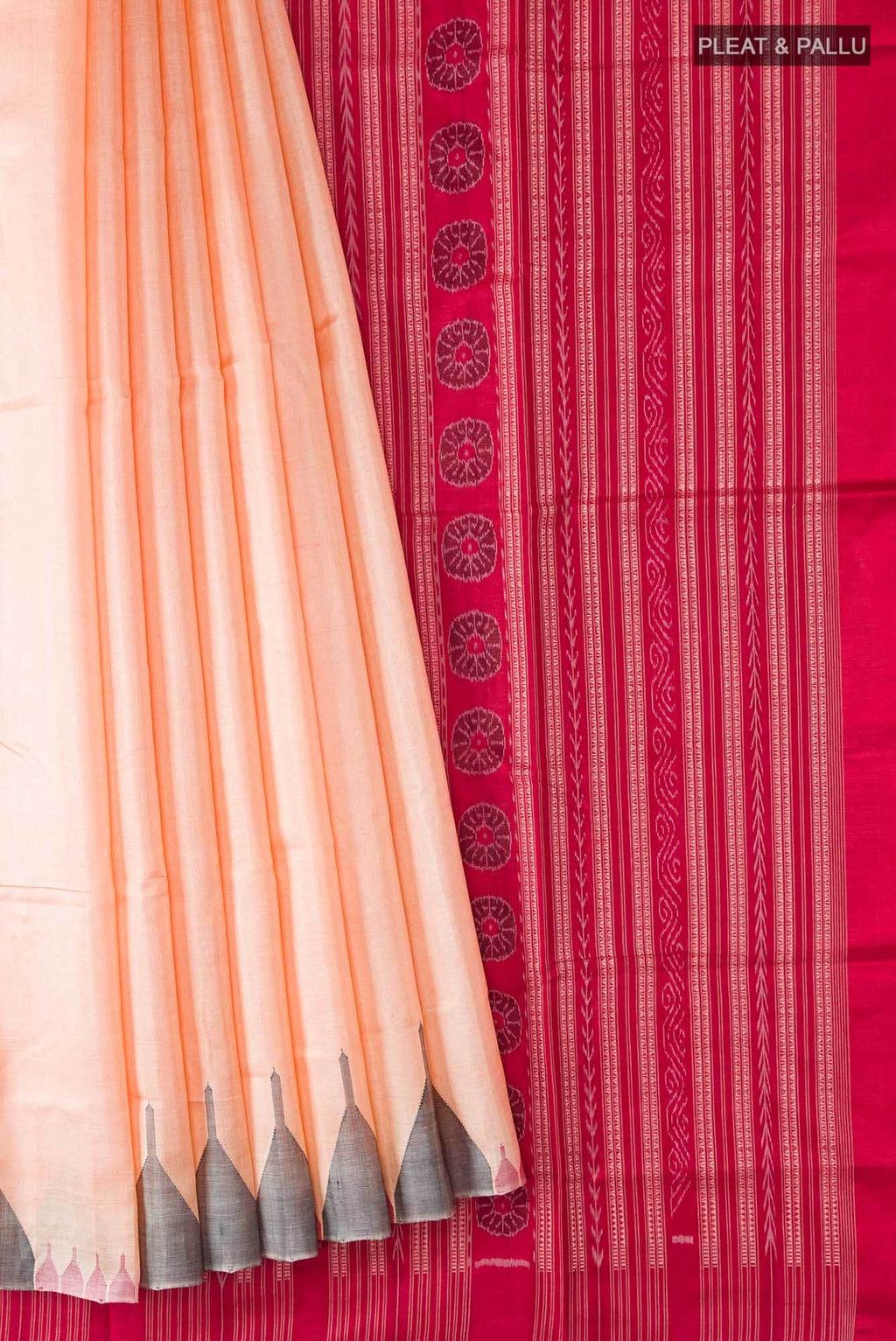 Beige Orissa Silk Saree