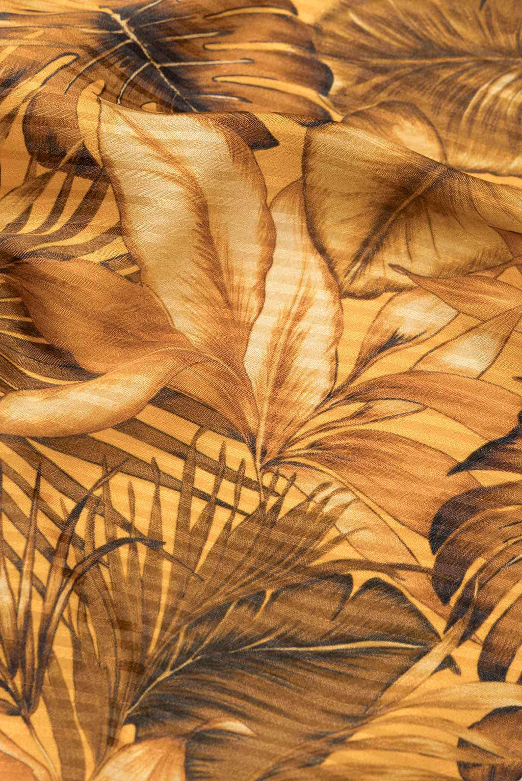 Mustard Mysore Crepe Saree