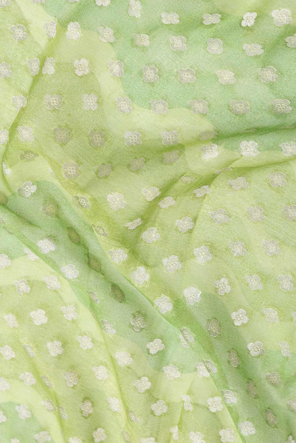 Green Dual Tone Banarasi Georgette Saree